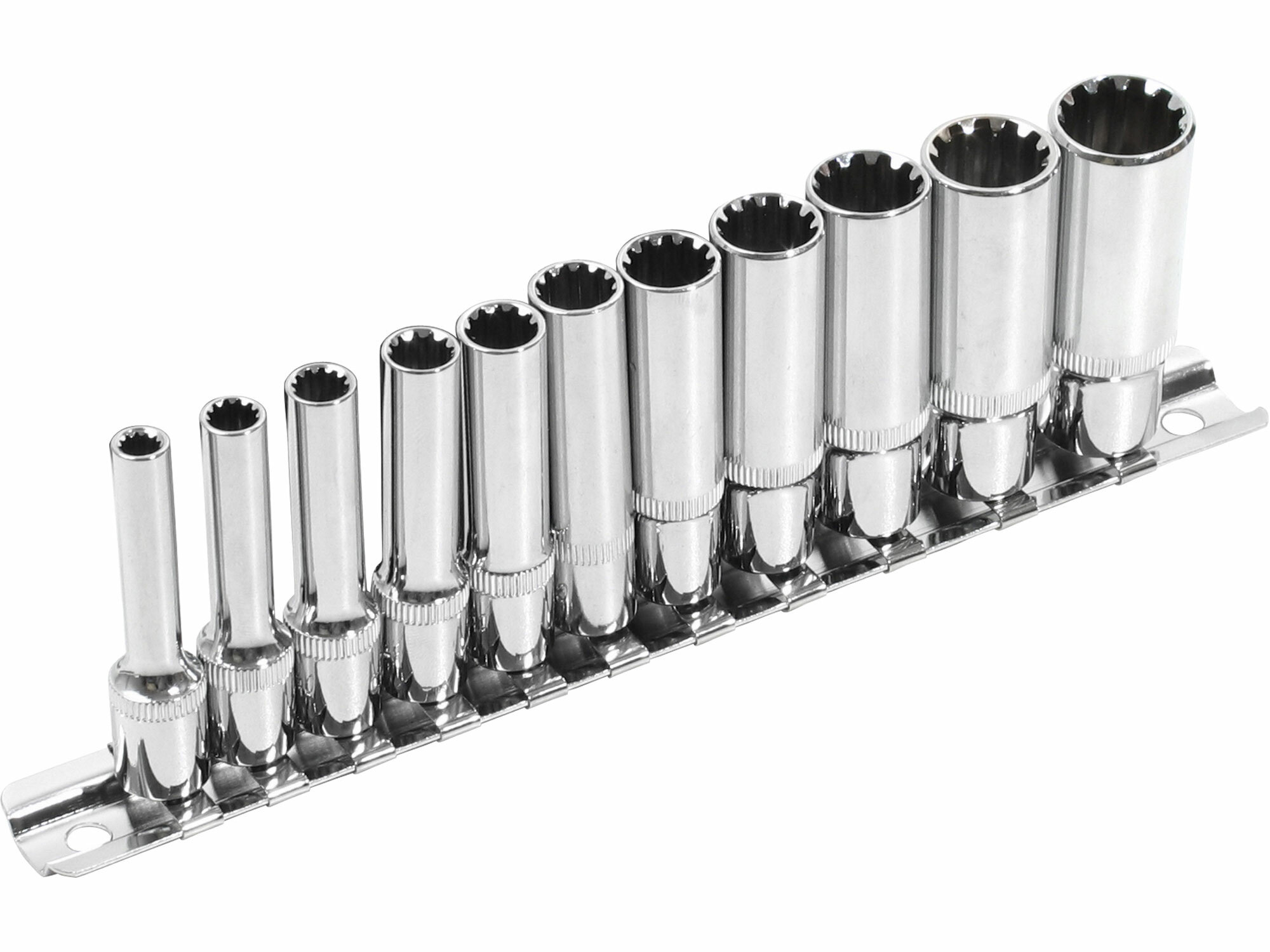 EXTOL PREMIUM 8818110 Kľúče nástrčné predĺžené MultiLock, 1/4'', 11ks, 4-13mm