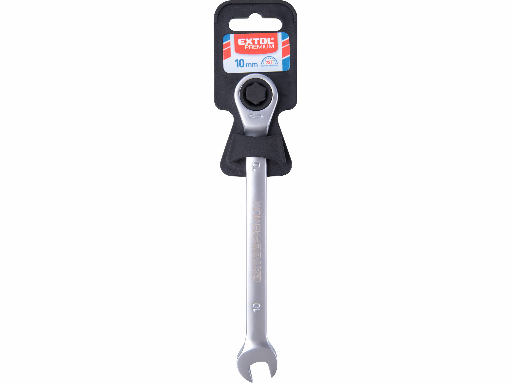 EXTOL PREMIUM 8816110 Kľúč očko-vidlicový, račňový, 72 zubov, 10mm