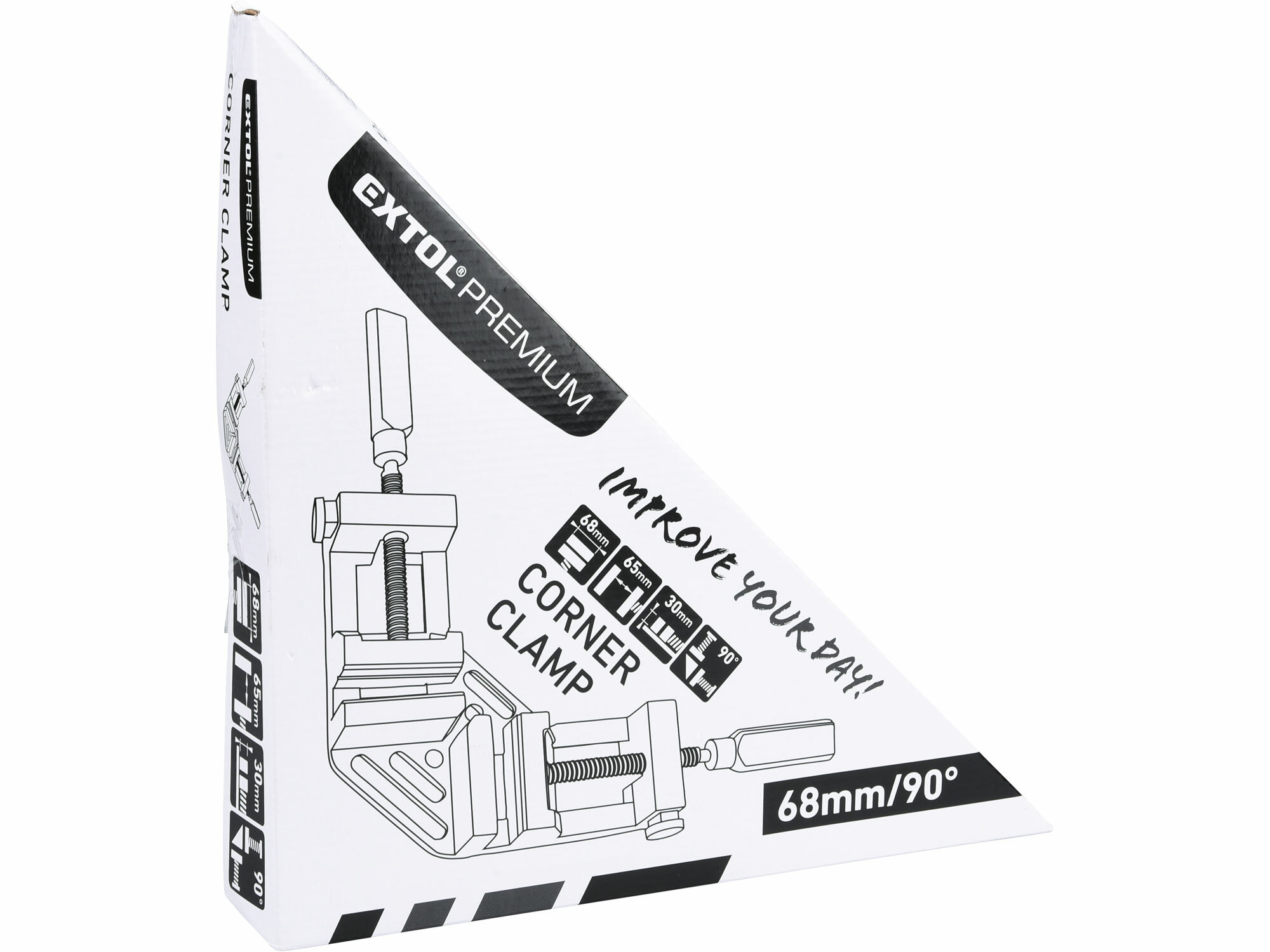 EXTOL PREMIUM 8815400 Svorka rohová rýchloupínacia 90°, čeľuste 65x25mm