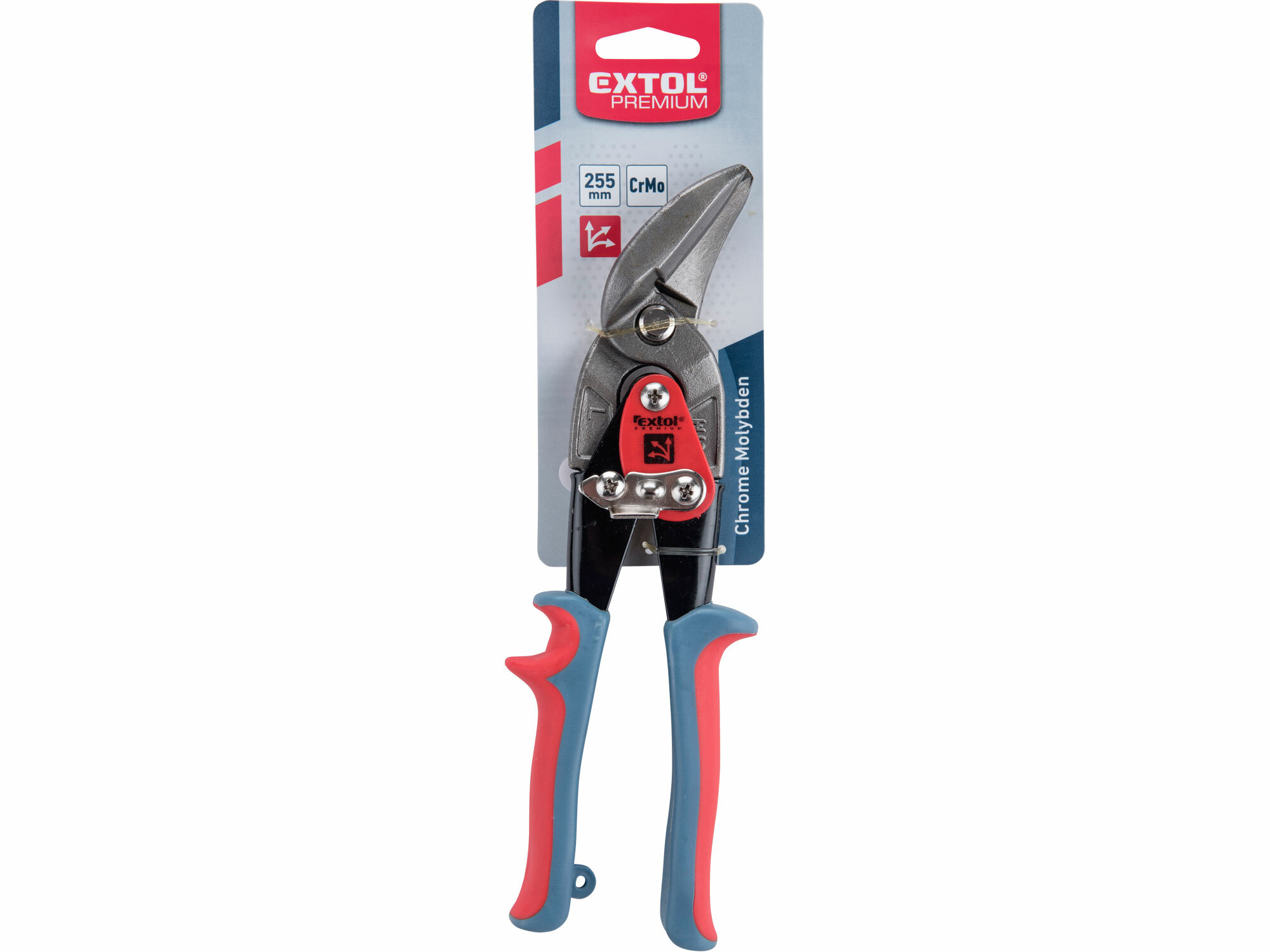 EXTOL PREMIUM 8813601 Nožnice na plech prevodové ľavé, 255mm, pre strihanie rovno a doľava