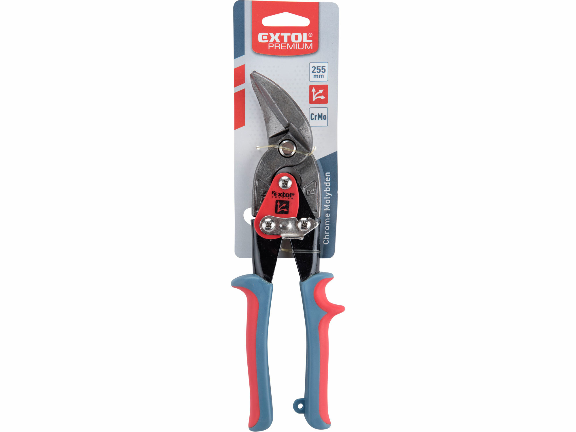 EXTOL PREMIUM 8813600 Nožnice na plech prevodové pravé, 255mm, pre strihanie rovno a doprava