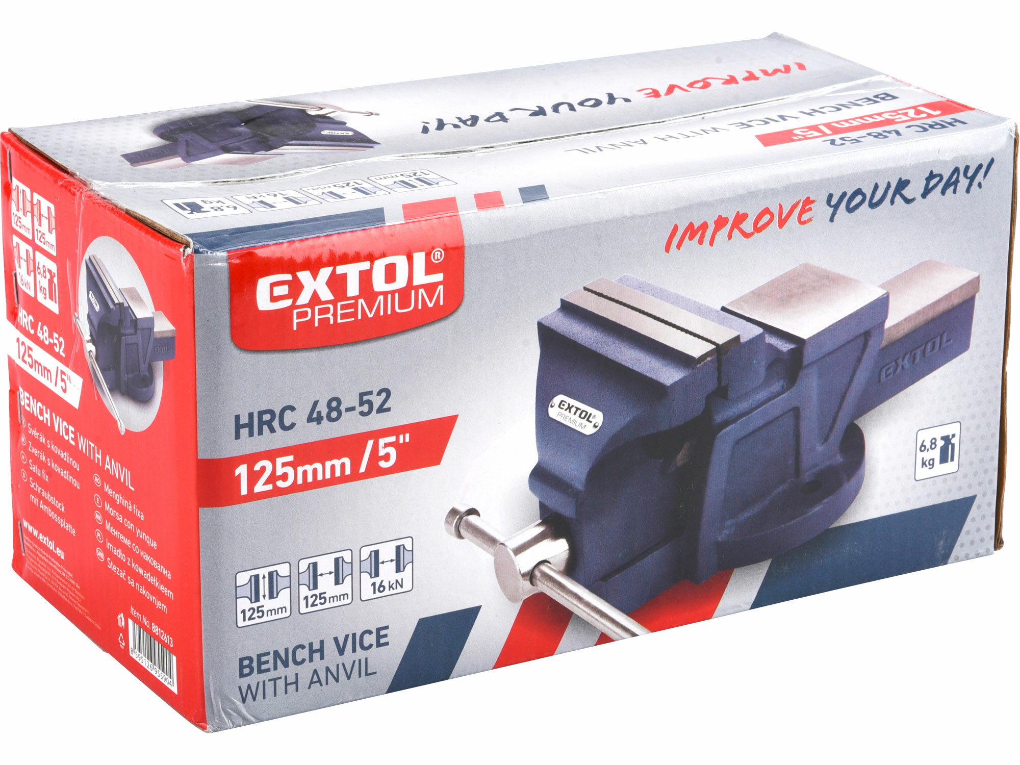 EXTOL PREMIUM 8812613 Zverák 125mm s kovadlinou