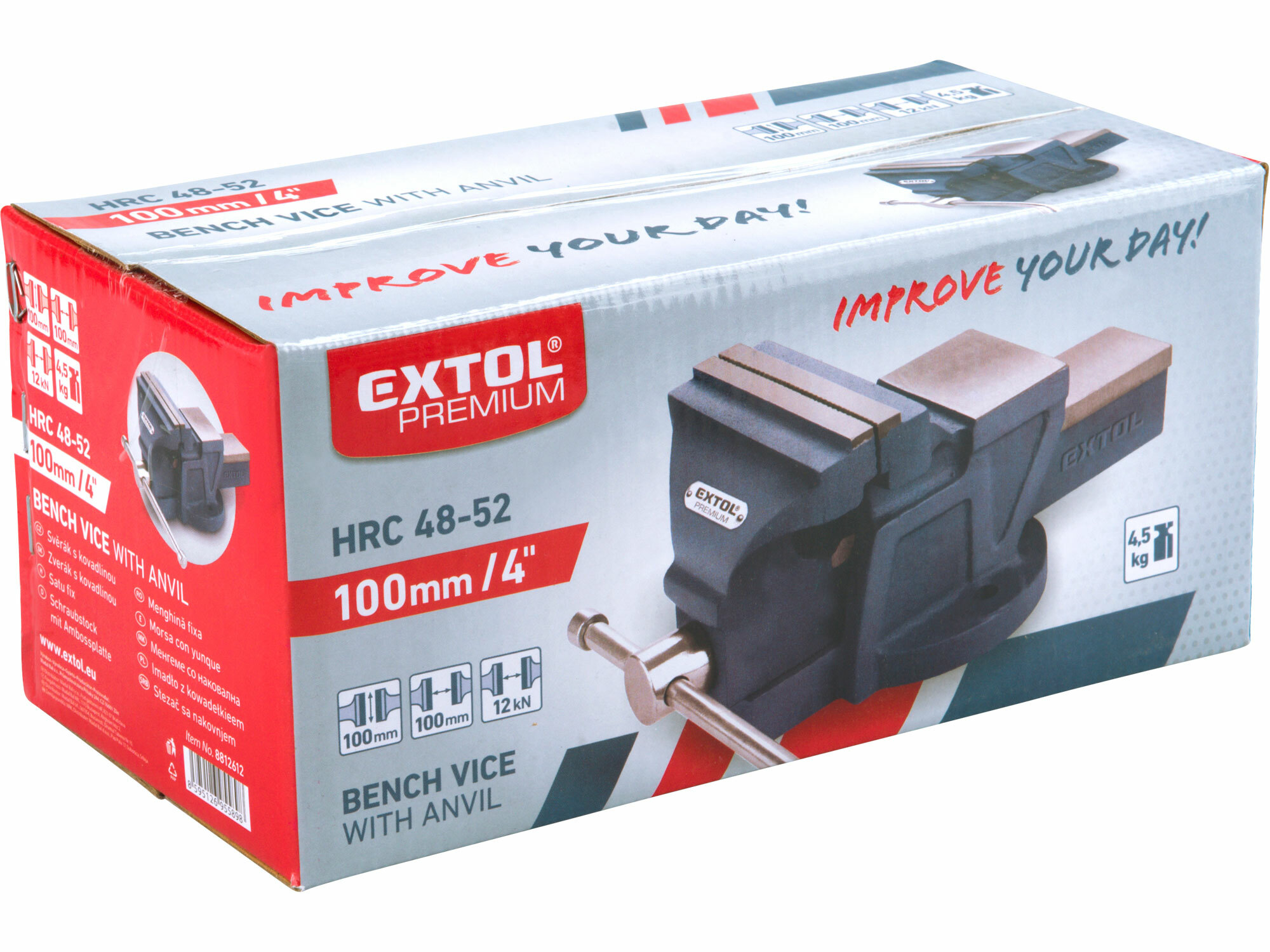 EXTOL PREMIUM 8812612 Zverák 100mm s kovadlinou