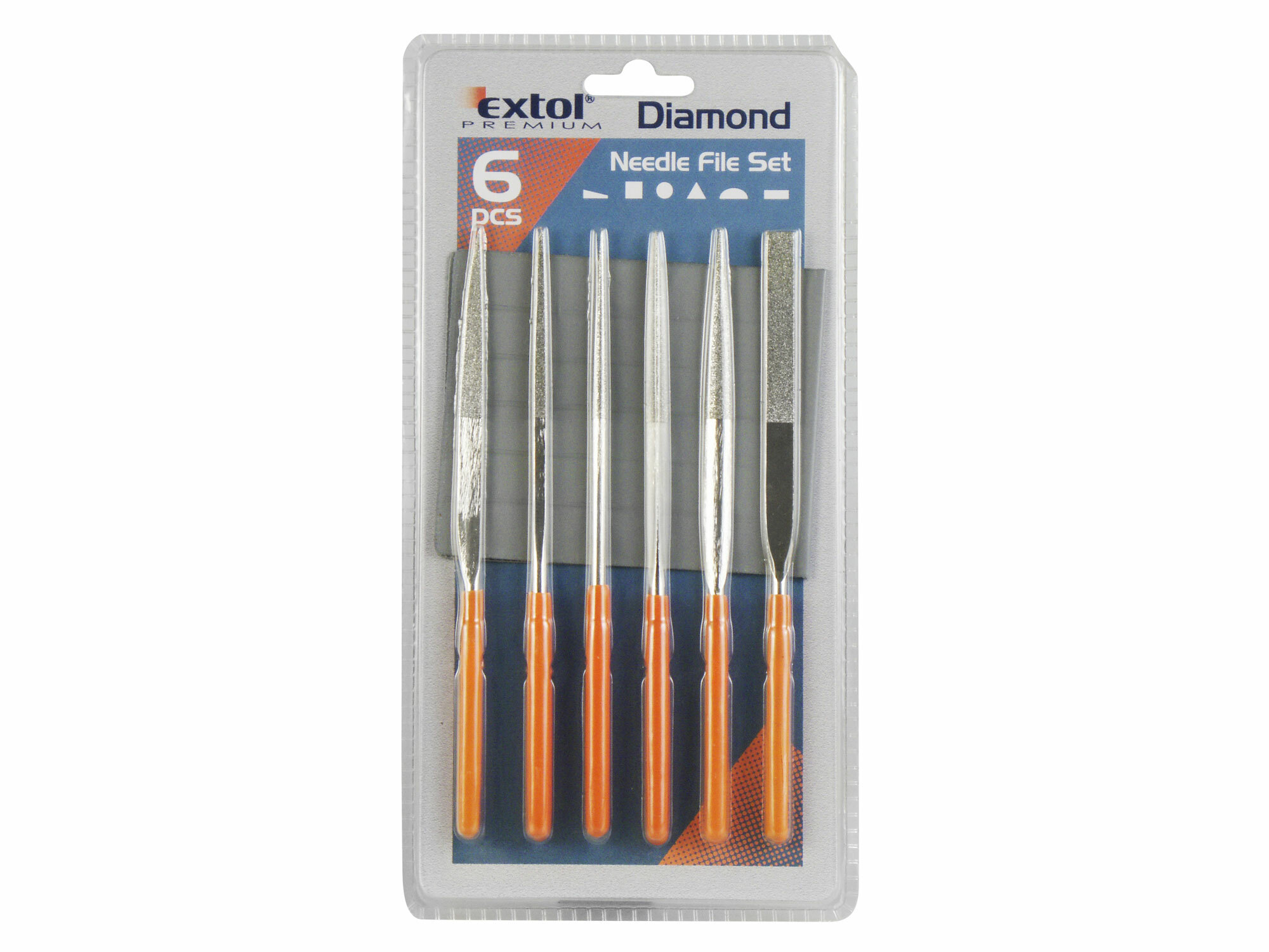 EXTOL PREMIUM 8803806 Pilníky ihlové diamantové, 6-dielna sada