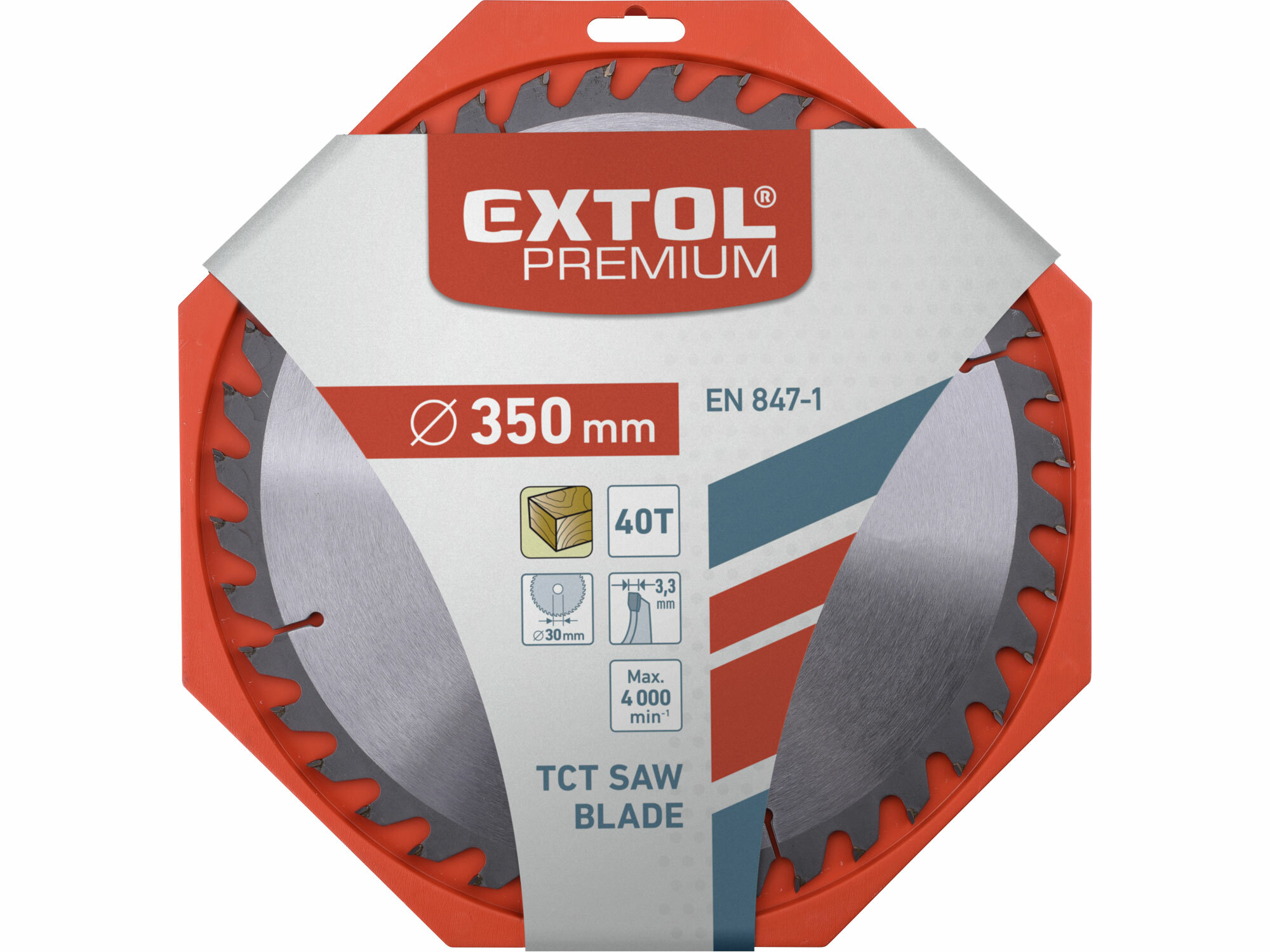 EXTOL PREMIUM 8803251 Kotúč pílový s SK plátkami, Ø350x3,5x30mm, 40z