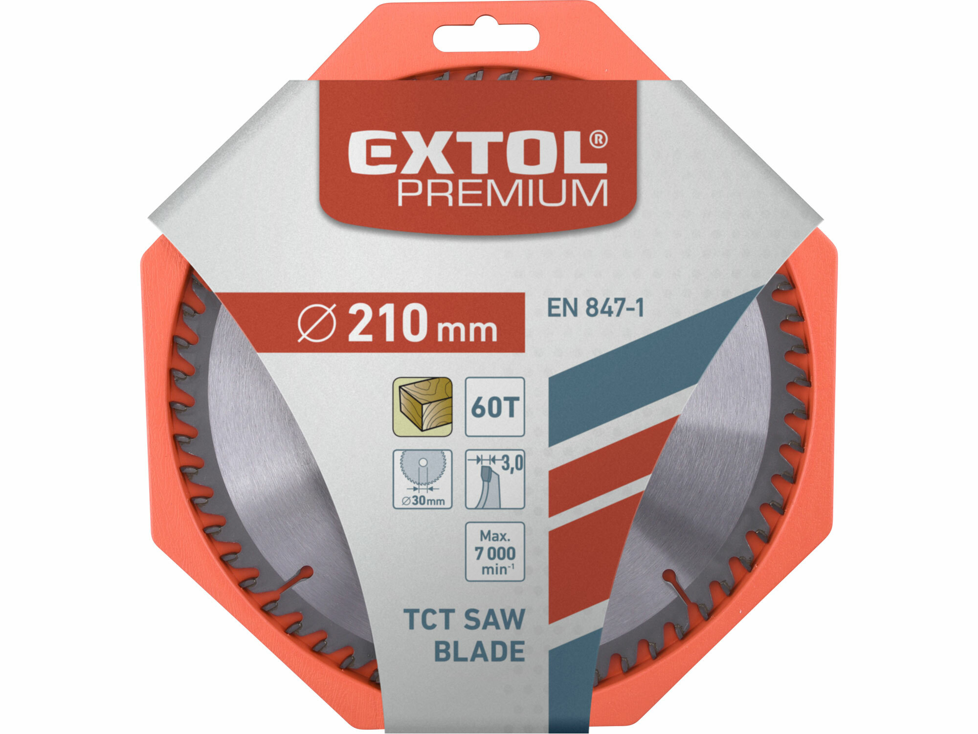 EXTOL PREMIUM 8803237 Kotúč pílový s SK plátkami, Ø210x3,2x30mm, 60z