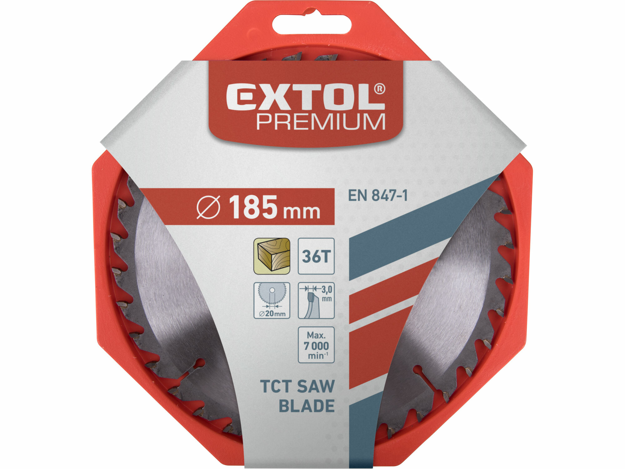 EXTOL PREMIUM 8803226 Kotúč pílový s SK plátkami, ø185x3,2x20mm, 36z