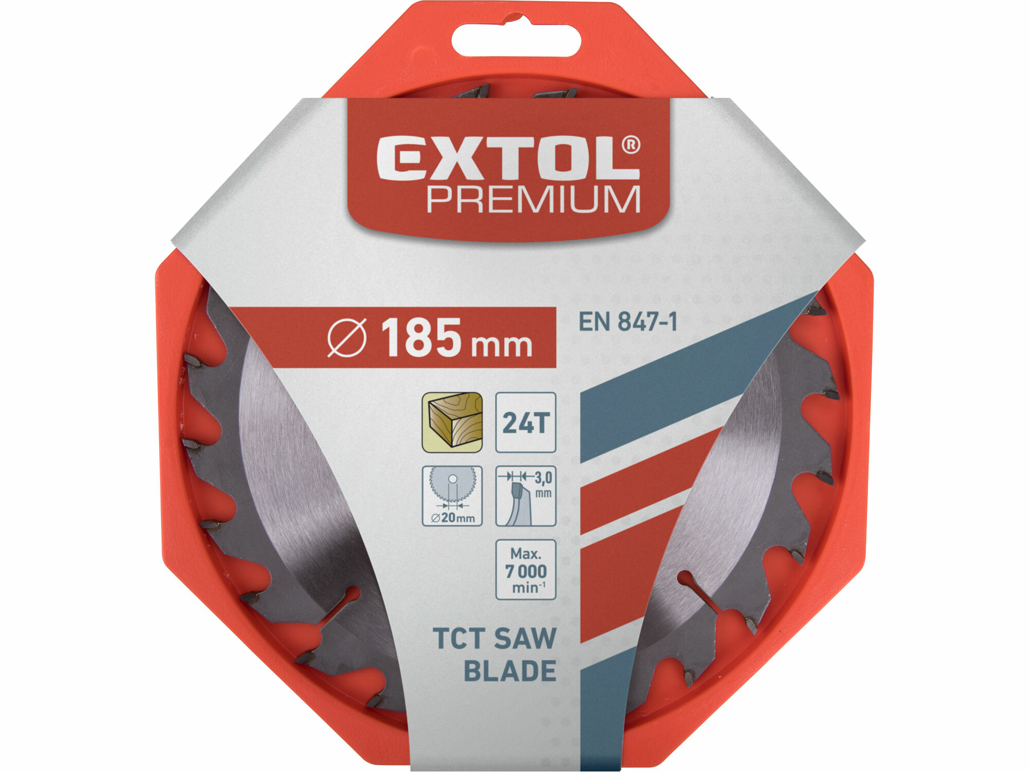 EXTOL PREMIUM 8803225 Kotúč pílový s SK plátkami, ø185x3,2x20mm, 24z
