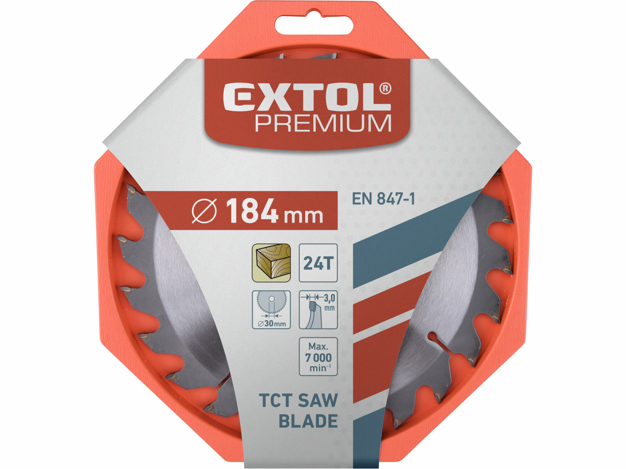 EXTOL PREMIUM 8803220 Kotúč pílový s SK plátkami, ø184x3,2x30mm, 24z