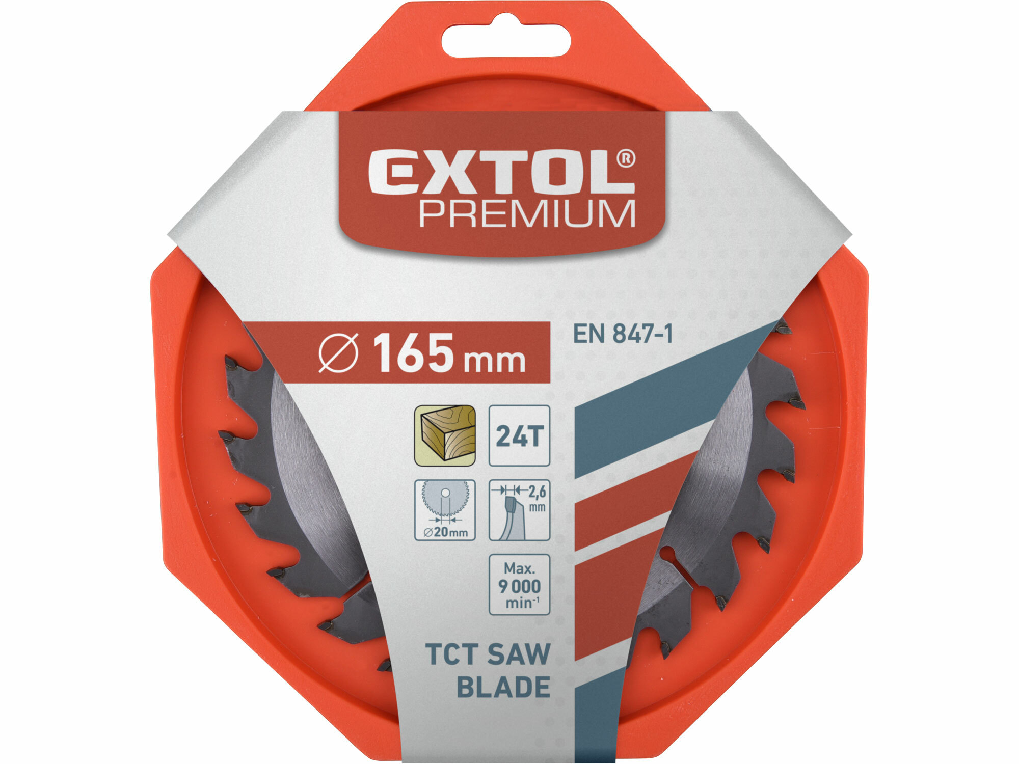 EXTOL PREMIUM 8803217 Kotúč pílový s SK plátkami, ø165x2,8x20mm, 24z