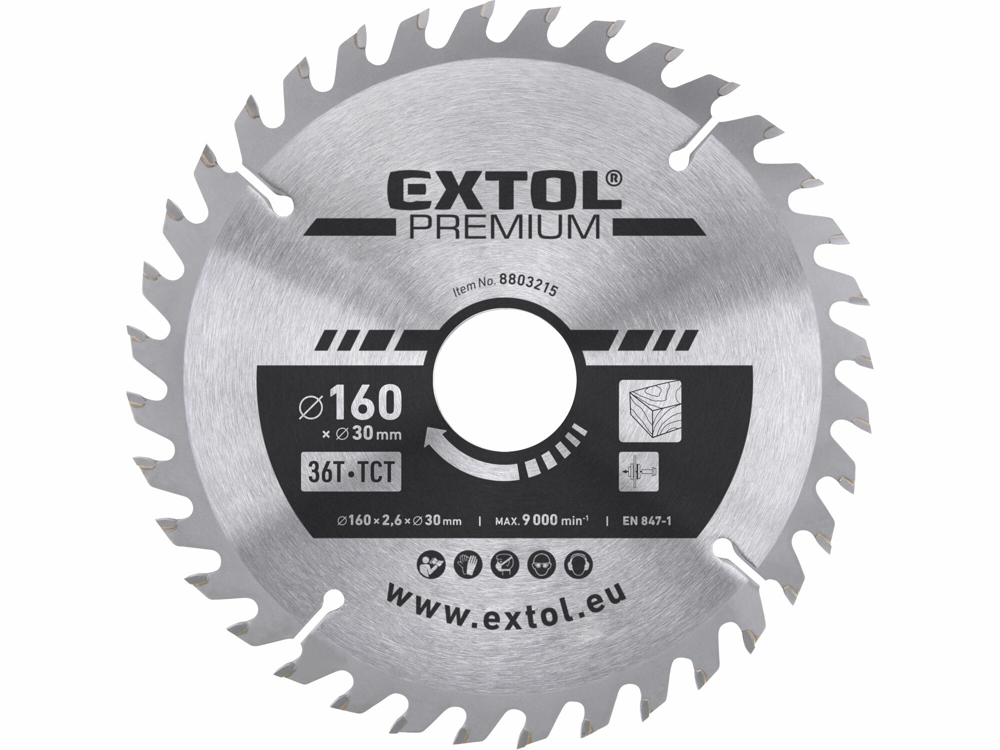 EXTOL PREMIUM 8803215 Kotúč pílový s SK plátkami, ø160x2,8x30mm, 36z