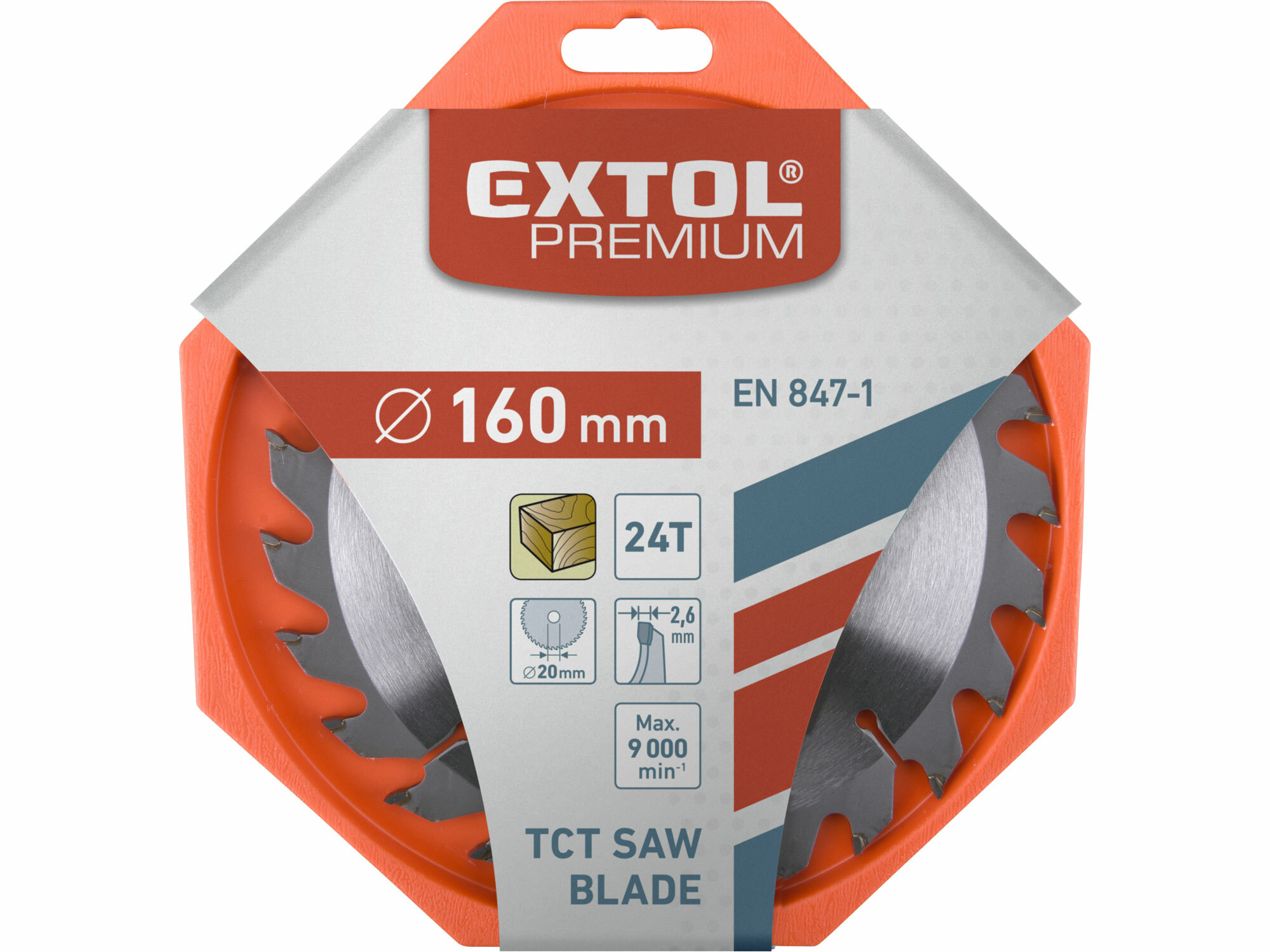 EXTOL PREMIUM 8803213 Kotúč pílový s SK plátkami, ø160x2,8x20mm, 24z