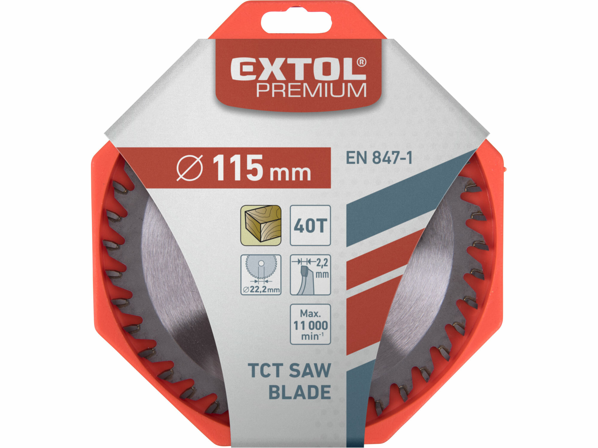 EXTOL PREMIUM 8803203 Kotúč pilový s SK plátkami, ø115x2,6x22,2mm, 40z
