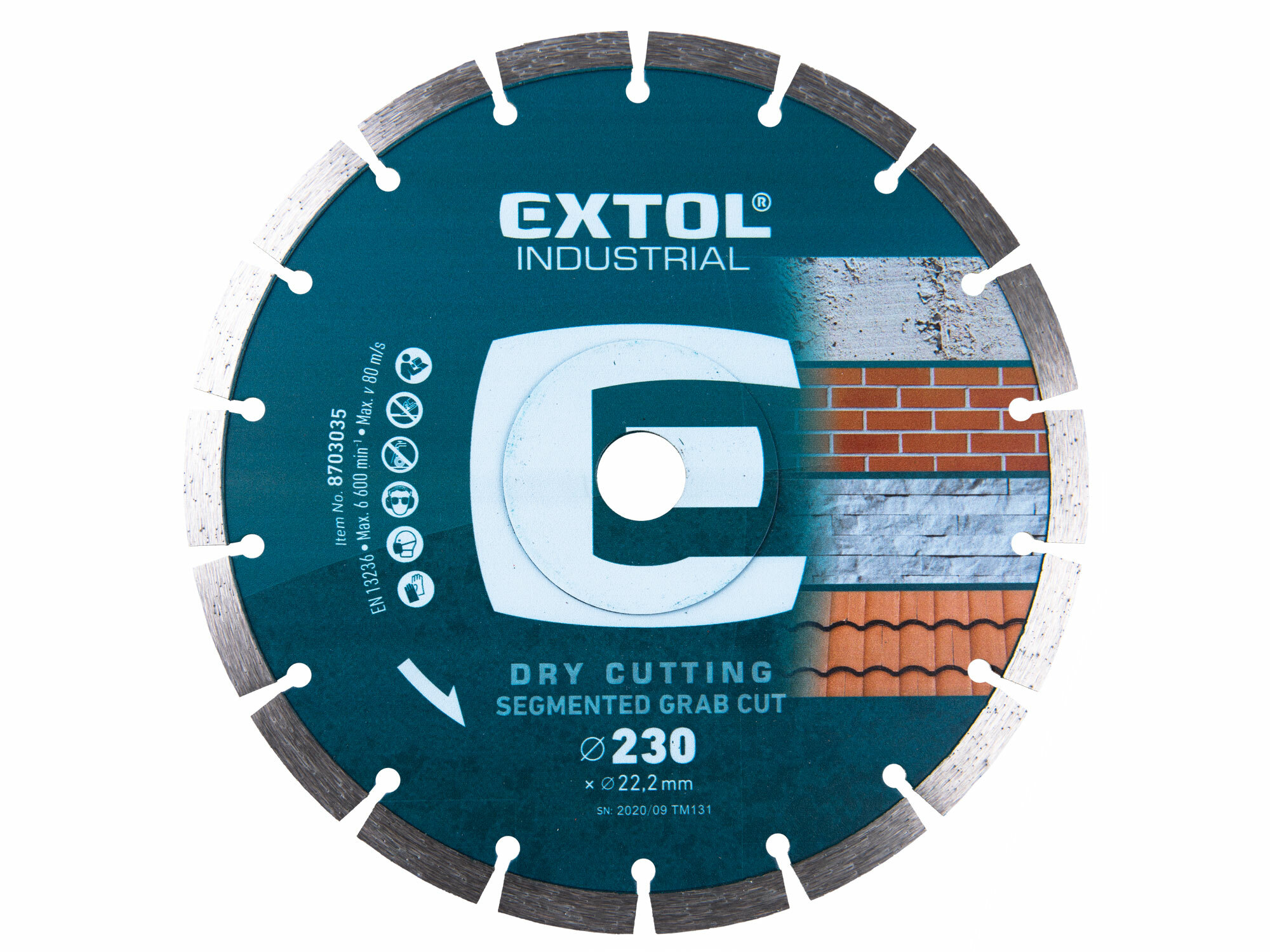 EXTOL INDUSTRIAL 8703035 Kotúč rezný diamantový Grab Cut, 230mm