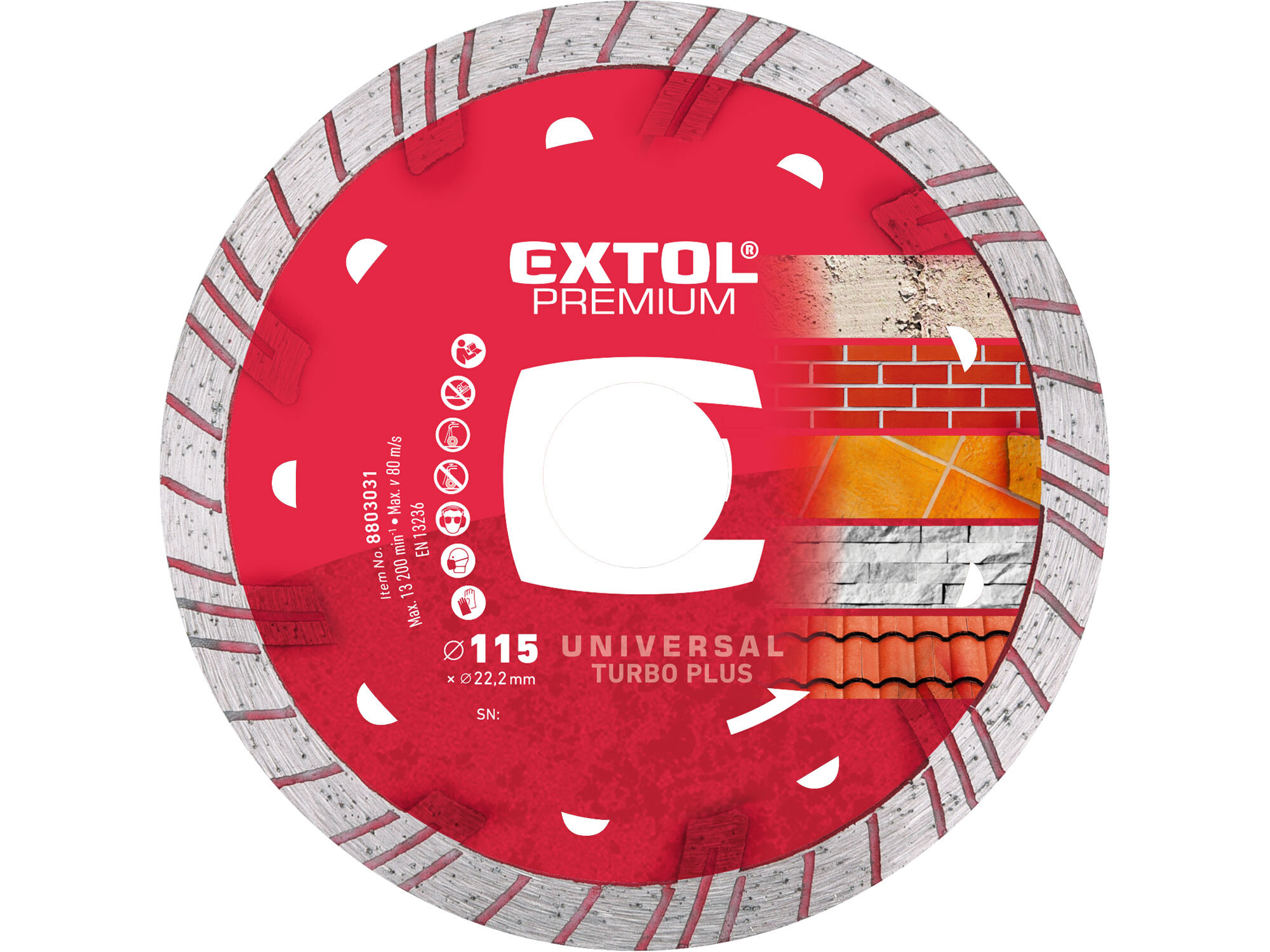 EXTOL PREMIUM 8803031 Kotúč rezný diamantový Turbo plus, ø115mm