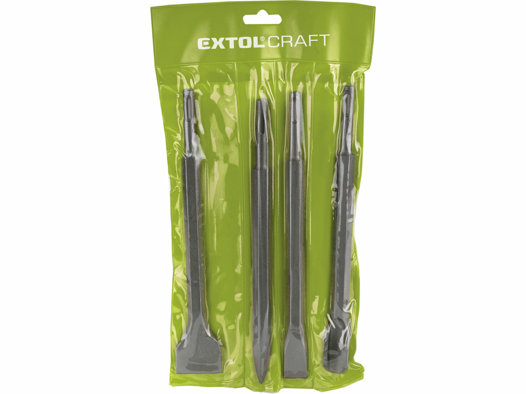 EXTOL CRAFT 23945 Sekáče do betónu SDS-plus, 250mm, 4-dielna sada