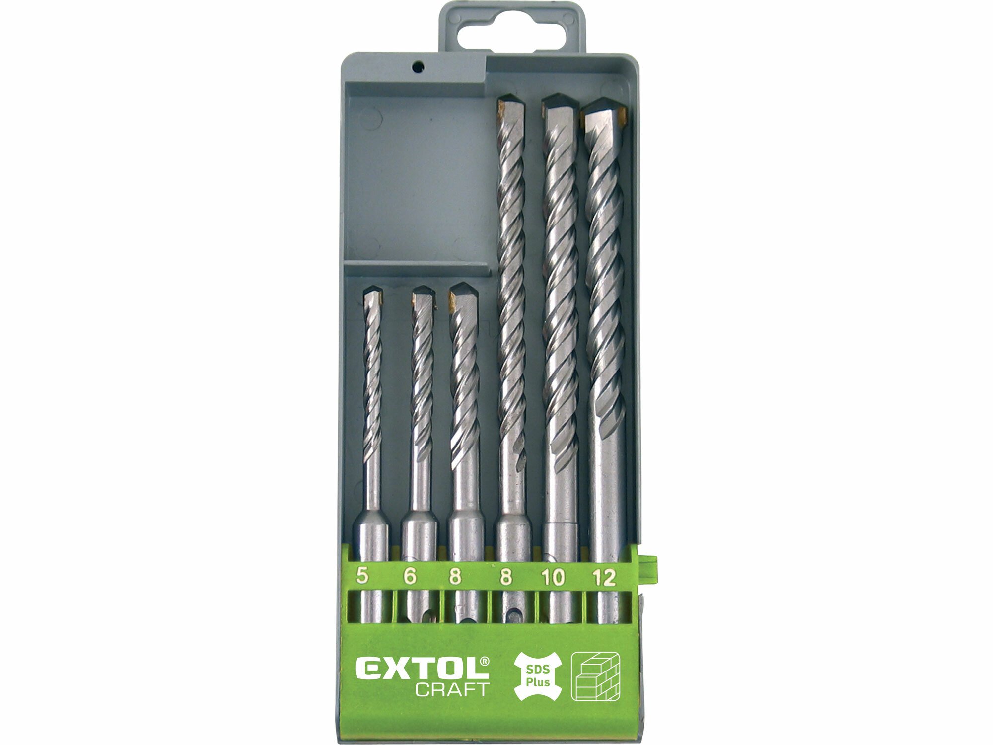 EXTOL CRAFT 23901 Vrtáky do betónu SDS-plus, 6-dielna sada, Ø5-12mm