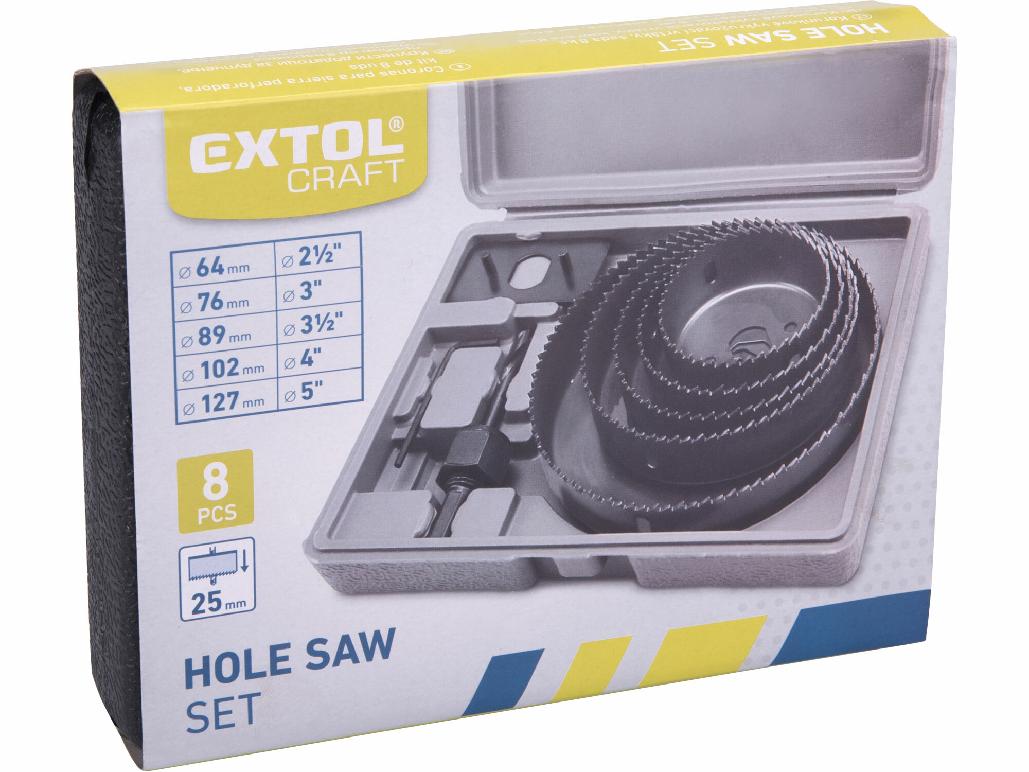 EXTOL CRAFT 1807 Píla do dreva dierovacia, Ø64-127mm, hĺbka 25mm