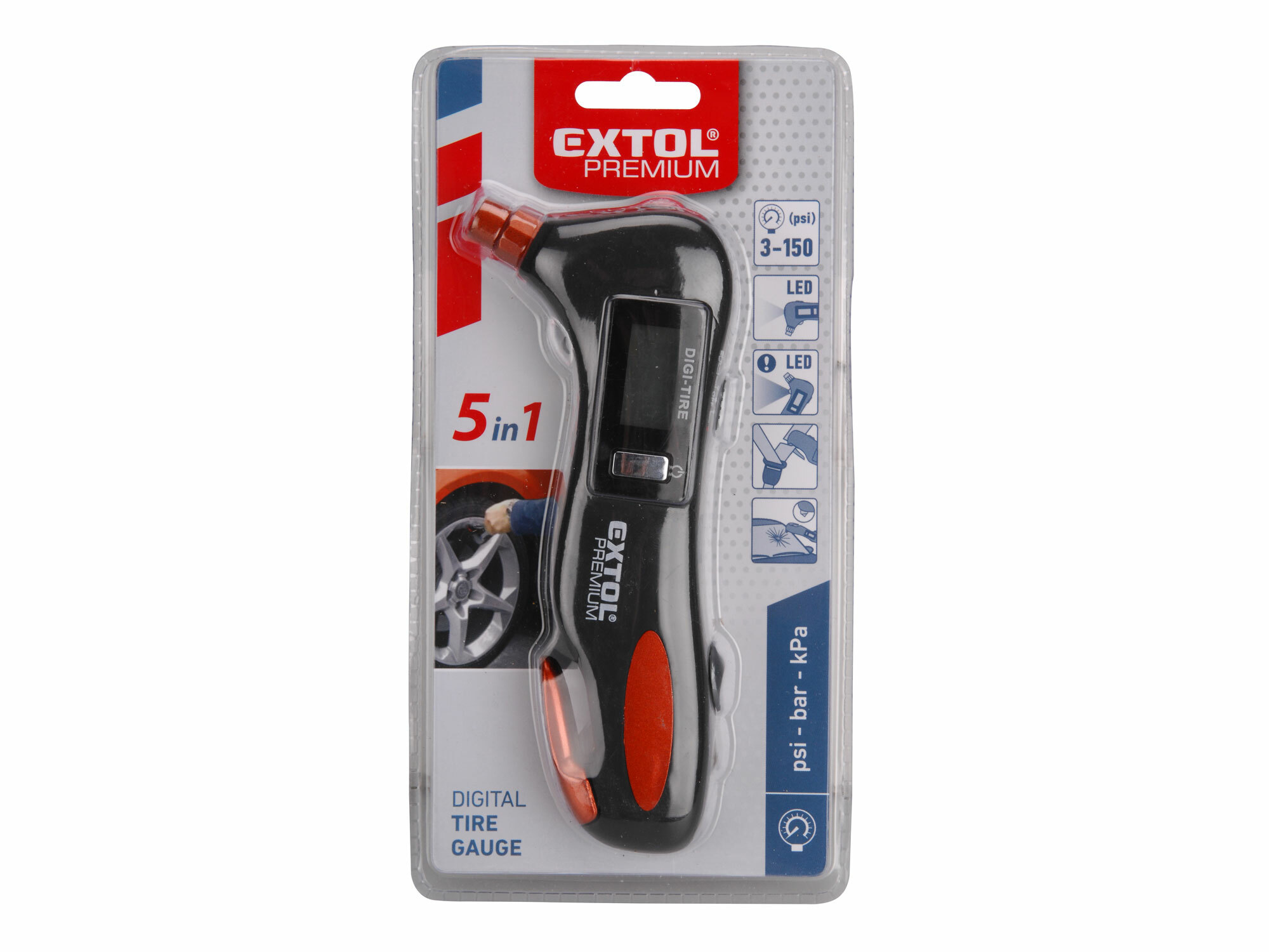 EXTOL PREMIUM 8863050 Merač tlaku digitálny 5v1