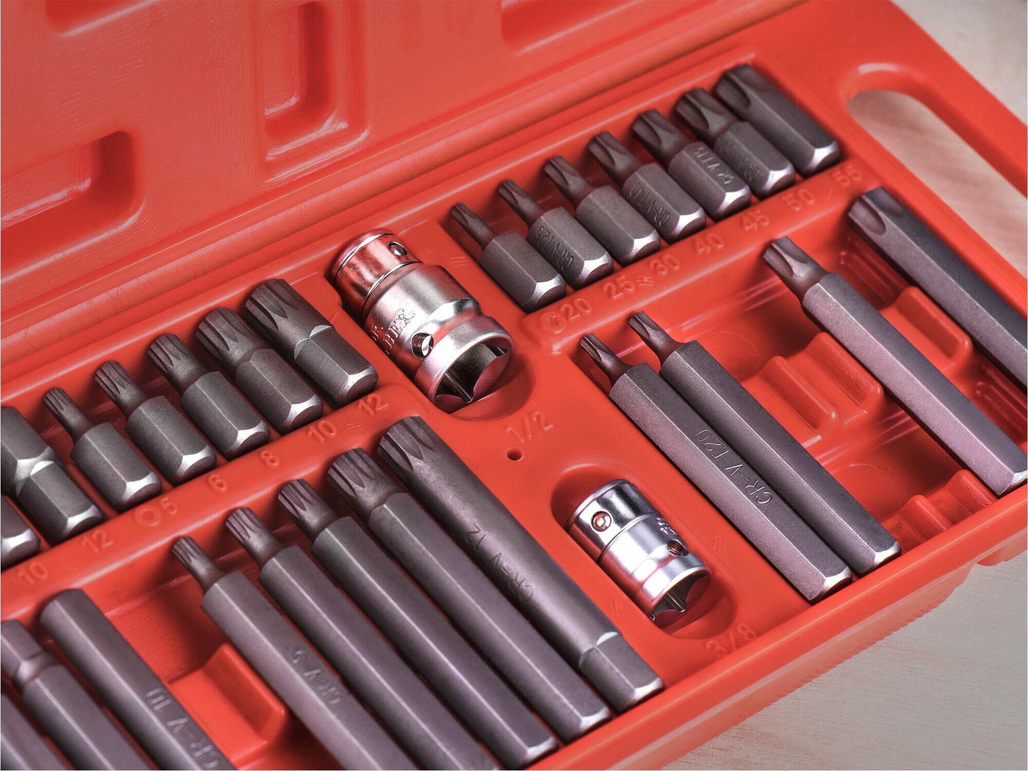 EXTOL PREMIUM 8818202 Sada bitov, 3/8", 1/2", 40ks