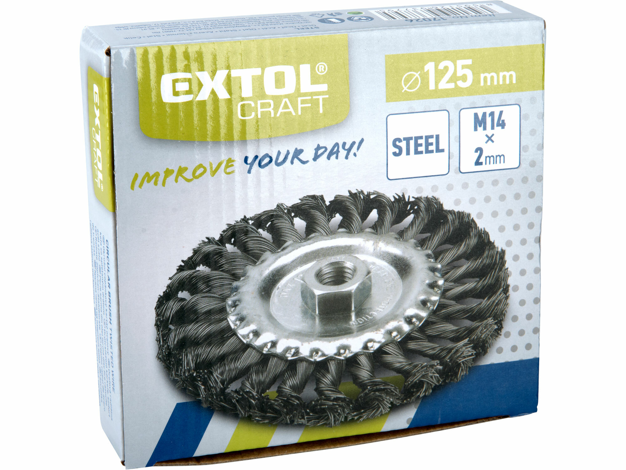 EXTOL CRAFT 17026 Kartáč radiálny M14 vrkočový, Ø125mm