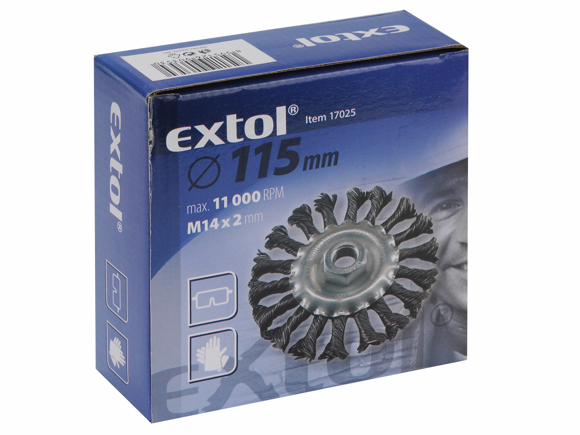 EXTOL CRAFT 17025 Kartáč radiálny M14, Ø115mm