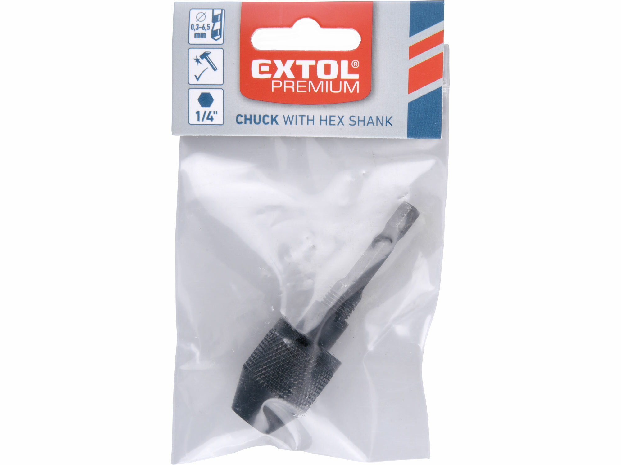 EXTOL PREMIUM 8898003 Skľučovadlo rýchloupínacie 0,3-6,5mm, 1/4" šesťhranná stopka