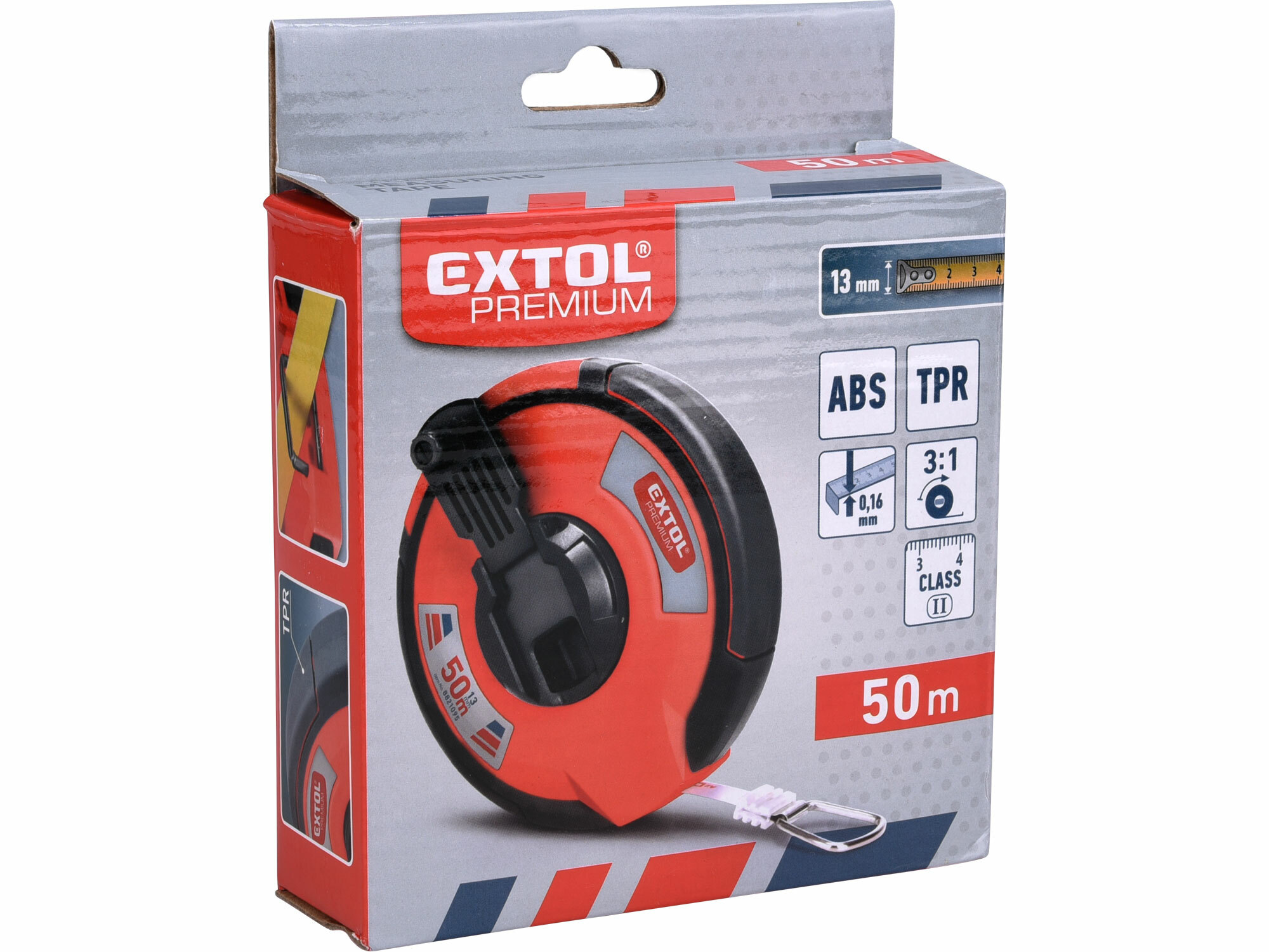 EXTOL PREMIUM 8821095 Pásmo meracie oceľové, 50m, šírka pásma 13mm