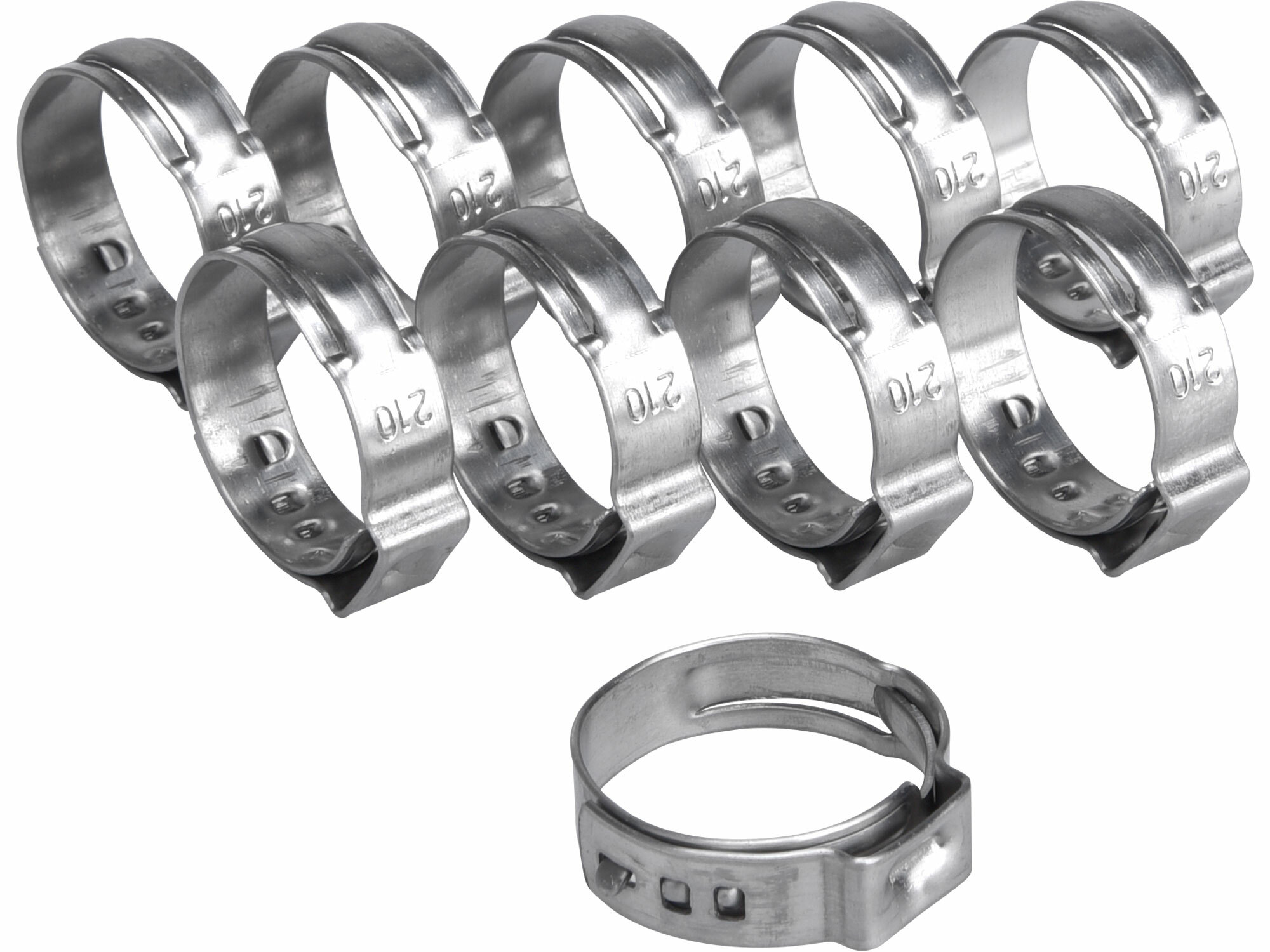 EXTOL PREMIUM 8865178 Spona na 1/2" pneumatickú hadicu, 10ks, Ø 17.8mm - 21.0mm