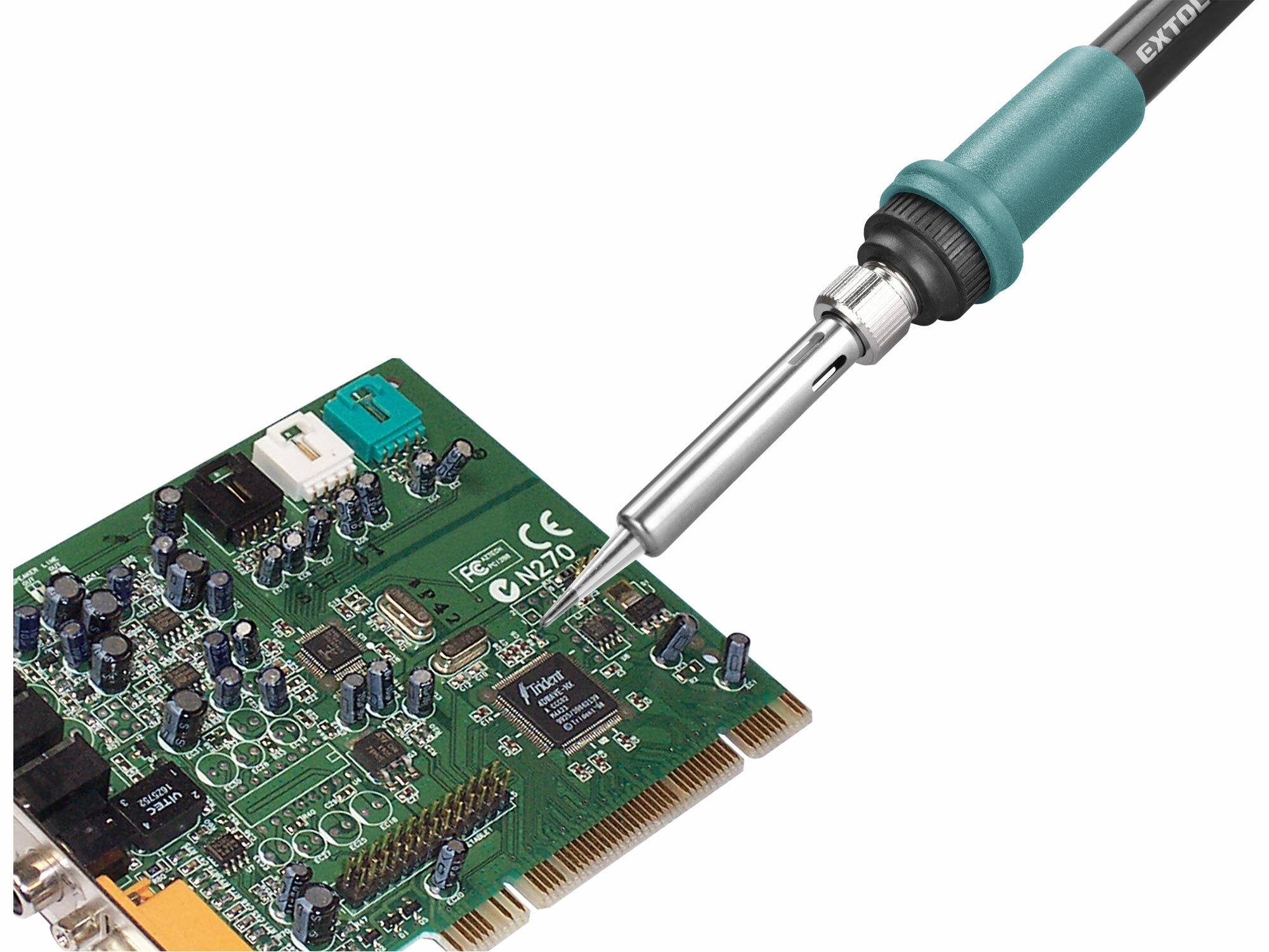 EXTOL INDUSTRIAL 8794520 Spájkovacia stanica s digitálnou reguláciou teploty, príkon 40W
