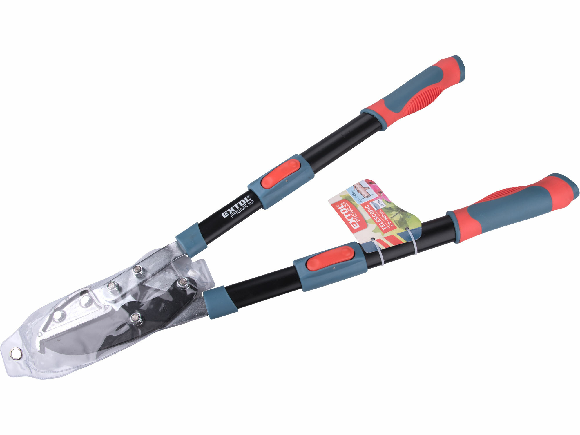 EXTOL PREMIUM 8873316 Nožnice na konáre nákovové prevodové teleskopické, 670-920mm
