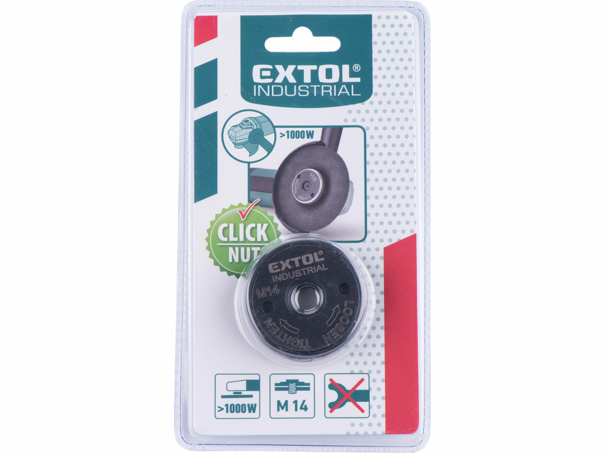 EXTOL INDUSTRIAL 8798050 Matica upínacia pre uhlovú brúsku beznástrojová, M14, 107g