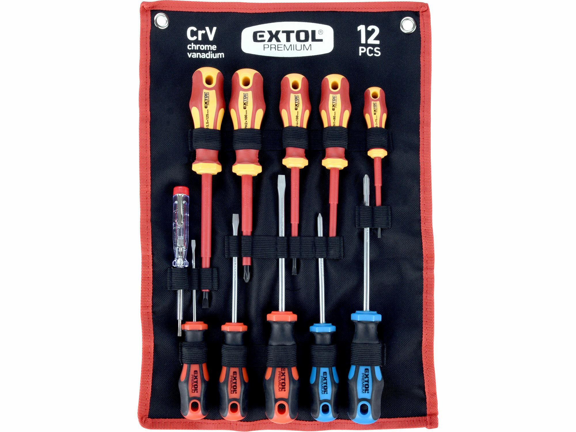 EXTOL PREMIUM 53088 Skrutkovače magnetické, 12-dielna sada