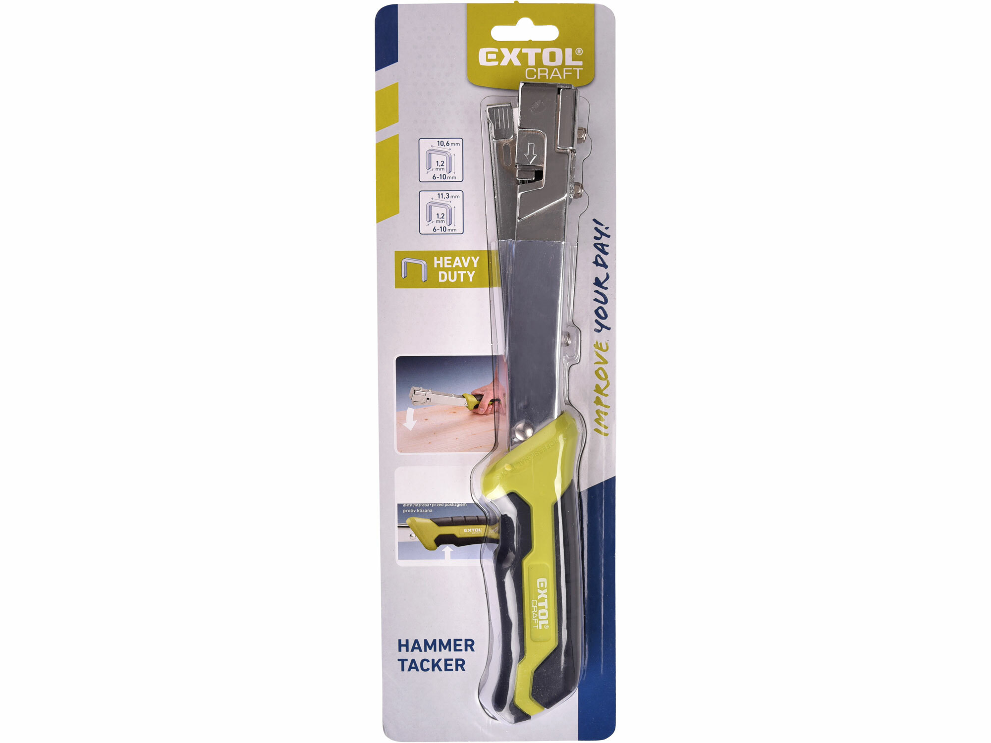 EXTOL CRAFT 9181 Kladivo sponkovacie, dĺžka spony 6-10mm, hrúbka spony 1,2mm
