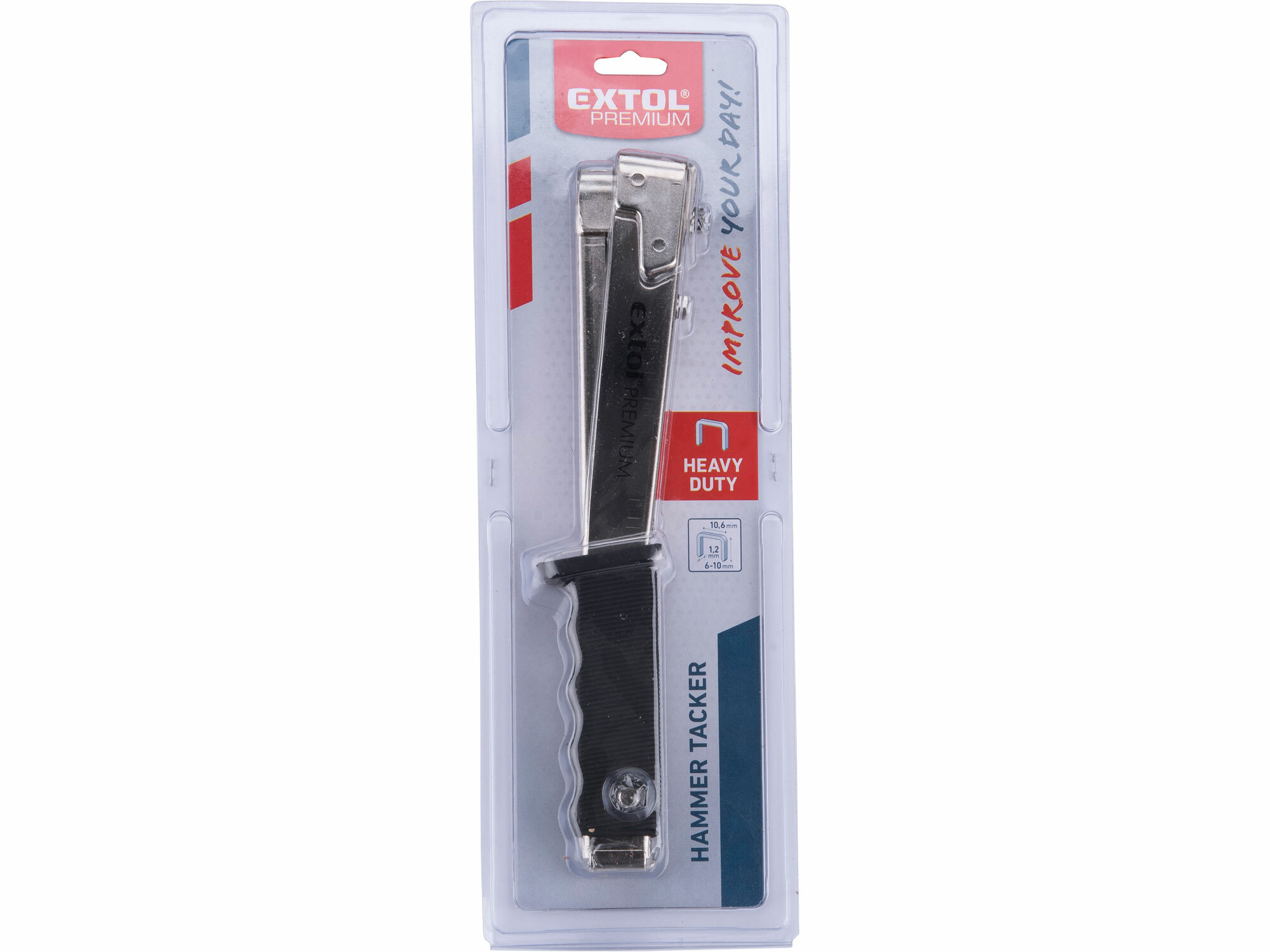 EXTOL PREMIUM 8851120 Kladivo sponkovacie, dĺžka spony 6-10mm, hrúbka spony 1,2mm