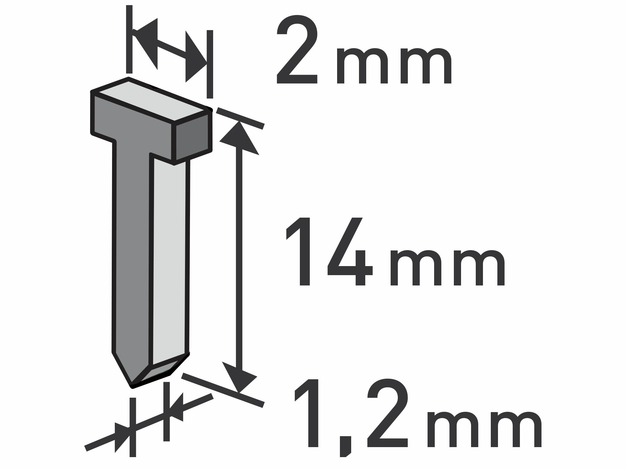 EXTOL PREMIUM 8852405 Klince do sponkovacej pištole 14x1,2mm, 1000ks