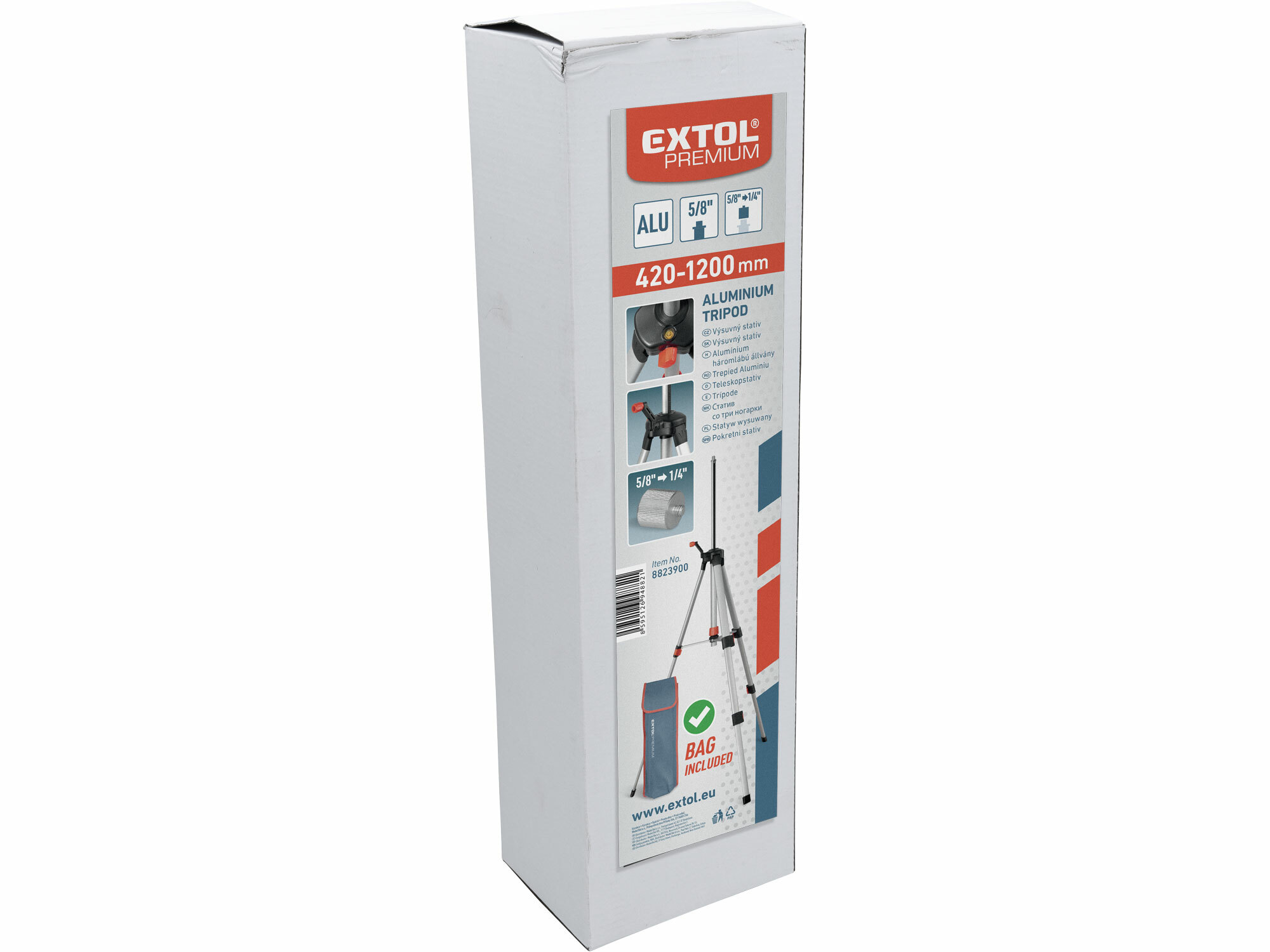 EXTOL PREMIUM 8823900 Statív výsuvný hliníkový, 450-1250mm