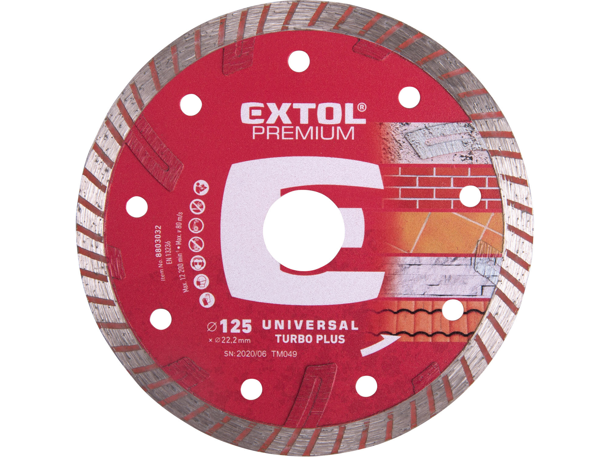 EXTOL PREMIUM 8803032 Kotúč rezný diamantový Turbo plus, ø125mm