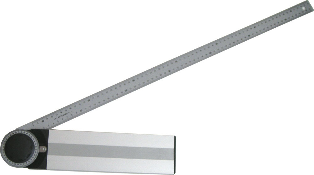 Uholník príložný hliníkový nastaviteľný, 750mm, šírka 35mm, 0-180°