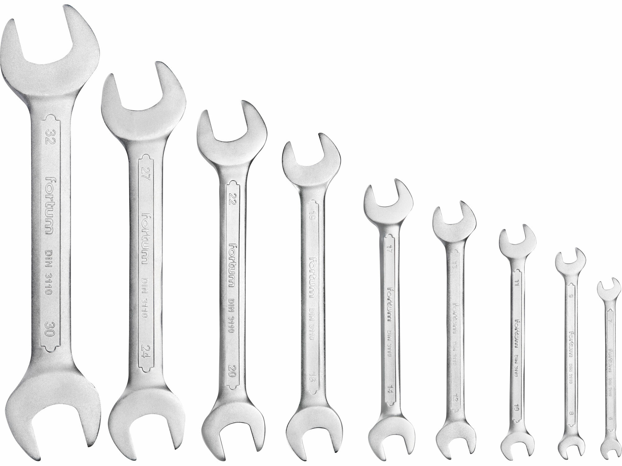 FORTUM 4730101 Kľúče vidlicové,  9-dielna sada, 6-32mm