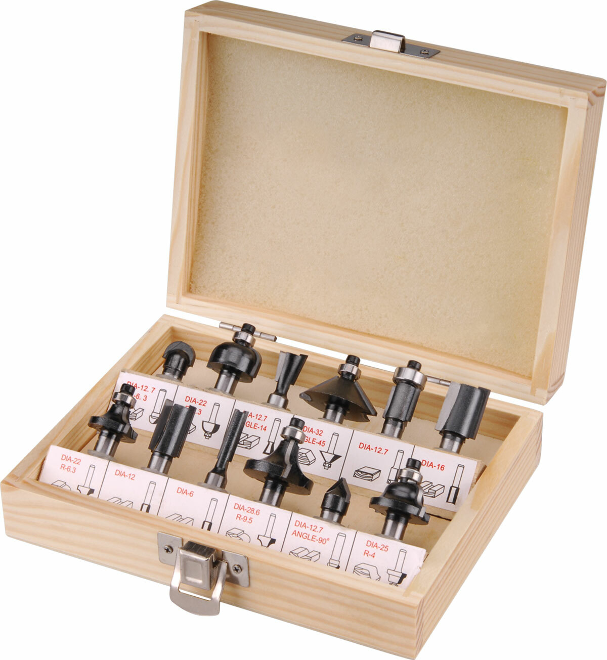 EXTOL CRAFT 44032 Profilové frézy HSS s SK plátkami, 12-dielna sada