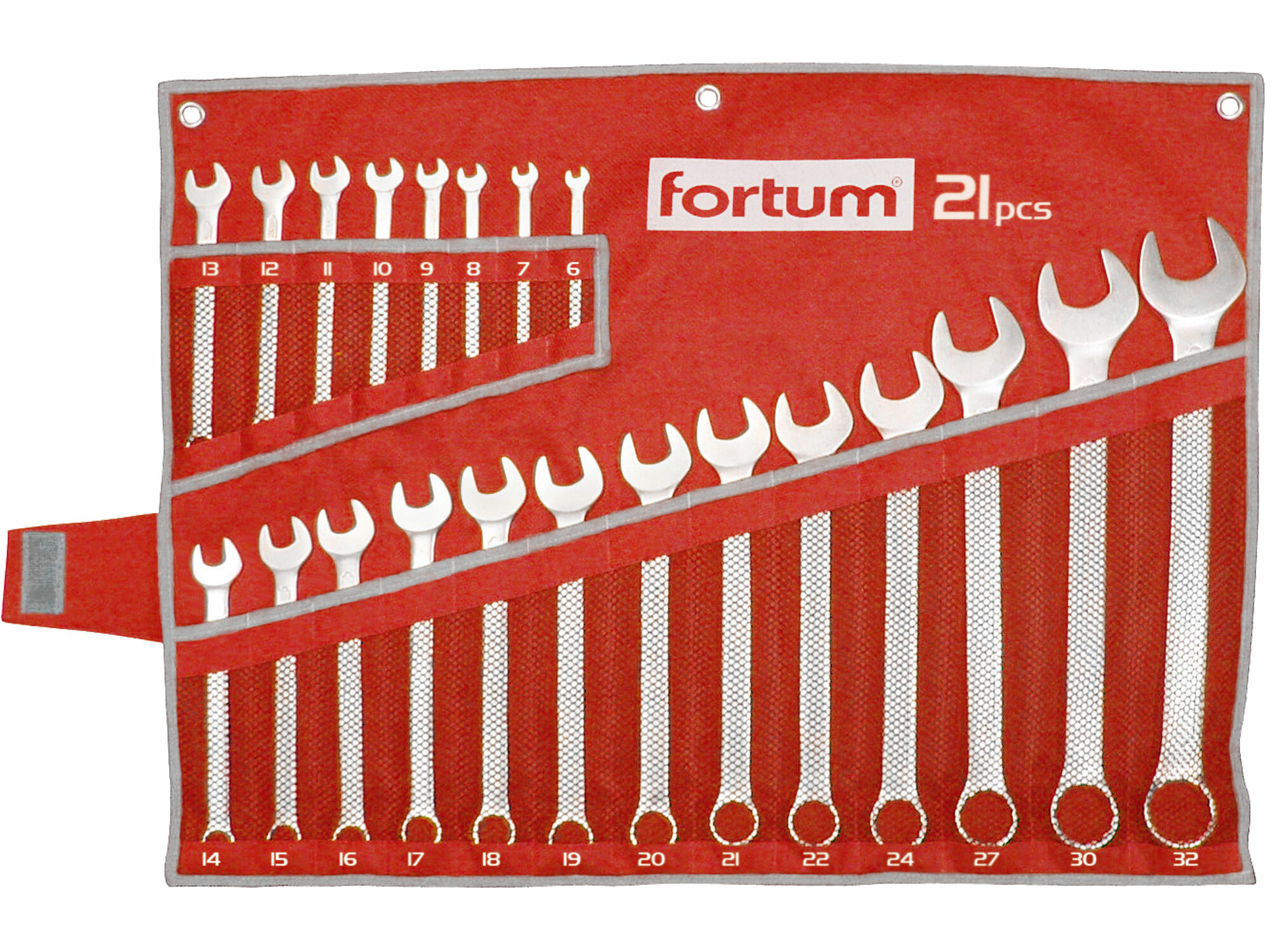 FORTUM 4730200 Kľúče očko-vidlicové, 21-dielna sada, 6-32mm