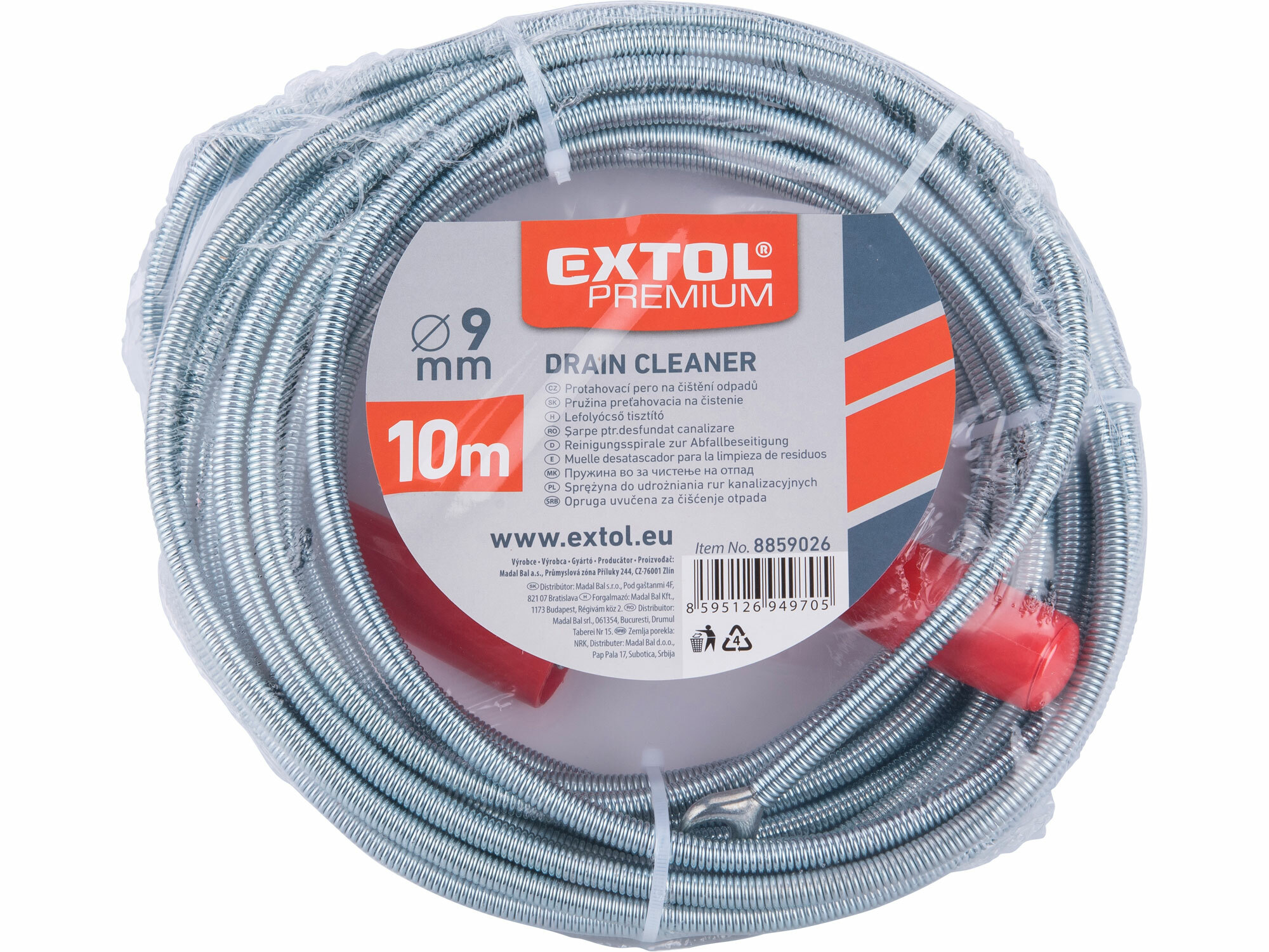 EXTOL PREMIUM 8859026 Pružina kanalizačná 10m x 9mm