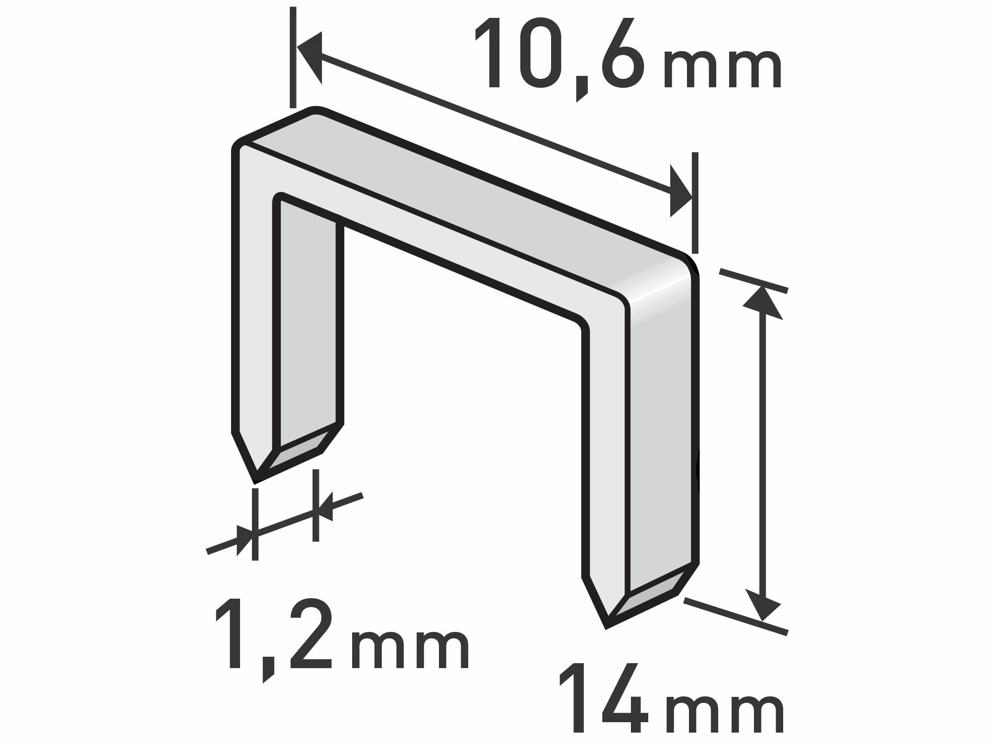 EXTOL PREMIUM 8852205 Spony do sponkovacej pištole 14mm, 10,6x1,2mm, 1000ks