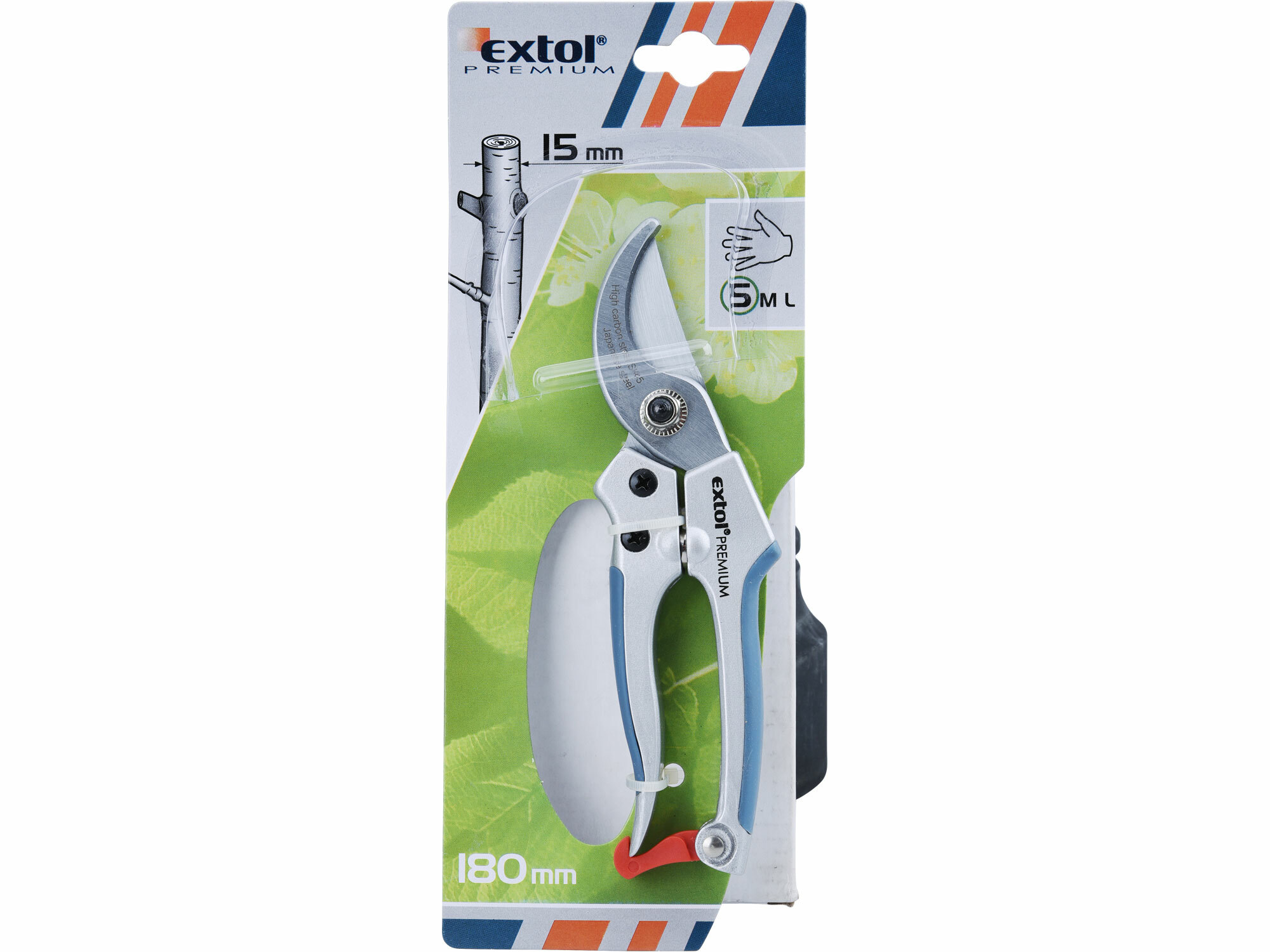 EXTOL PREMIUM 8872107 Nožnice záhradnícke, 180mm, max. prestrih Ø18mm