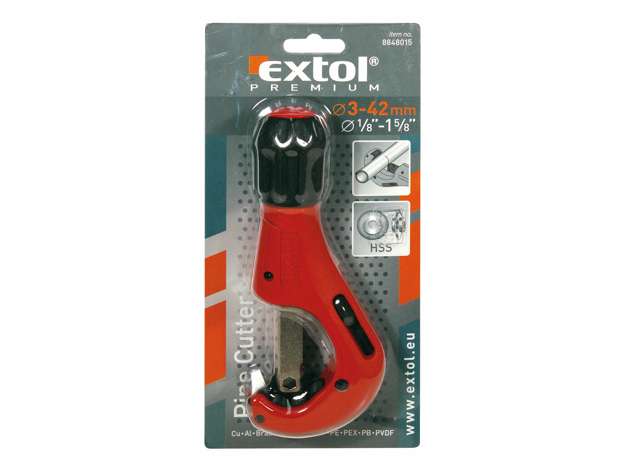 EXTOL PREMIUM 8848015 Rezač rúrok Ø3-42mm s odhrotovačom