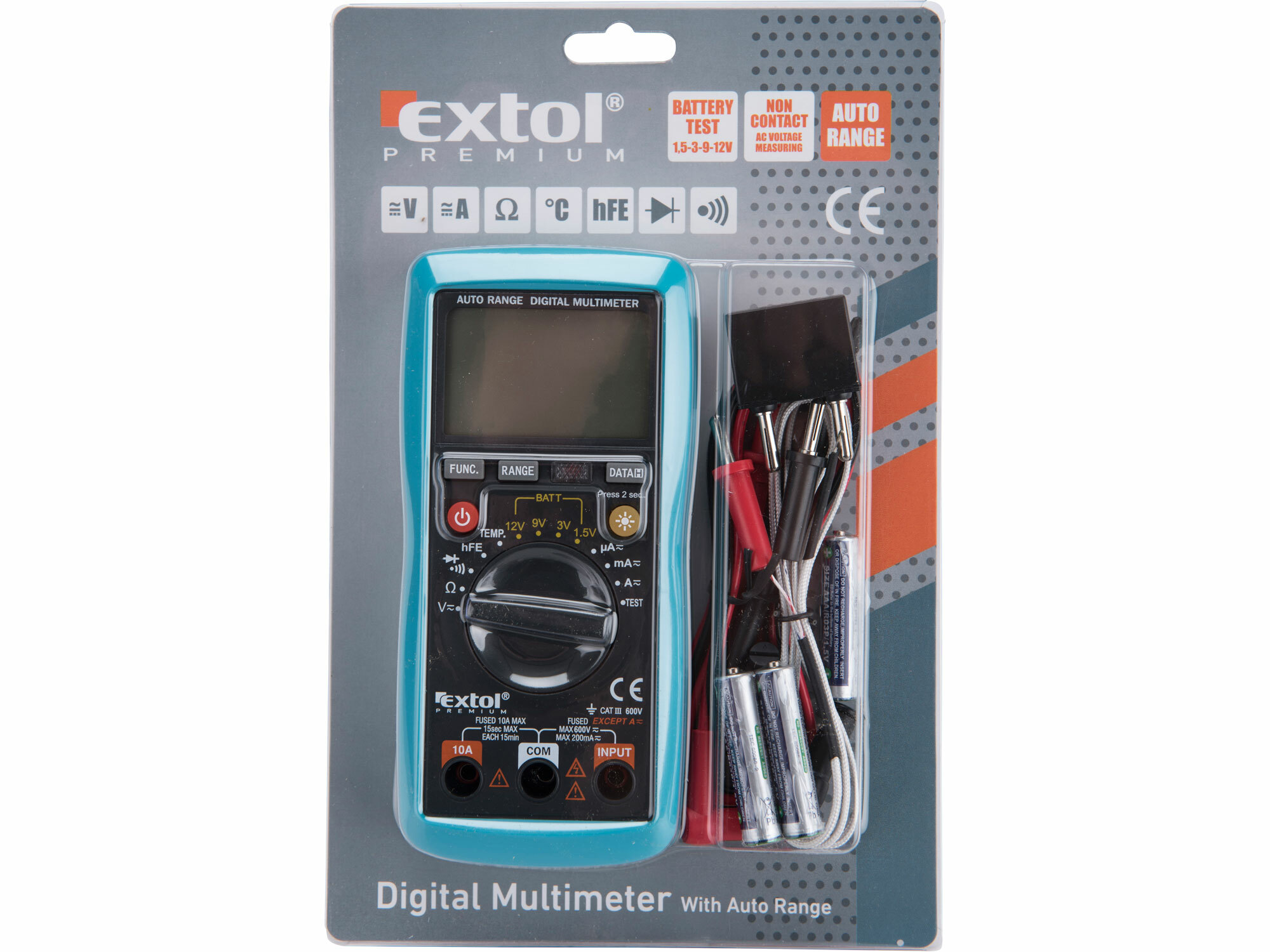 EXTOL PREMIUM 8831250 Multimeter digitálny s automatickou voľbou rozsahov