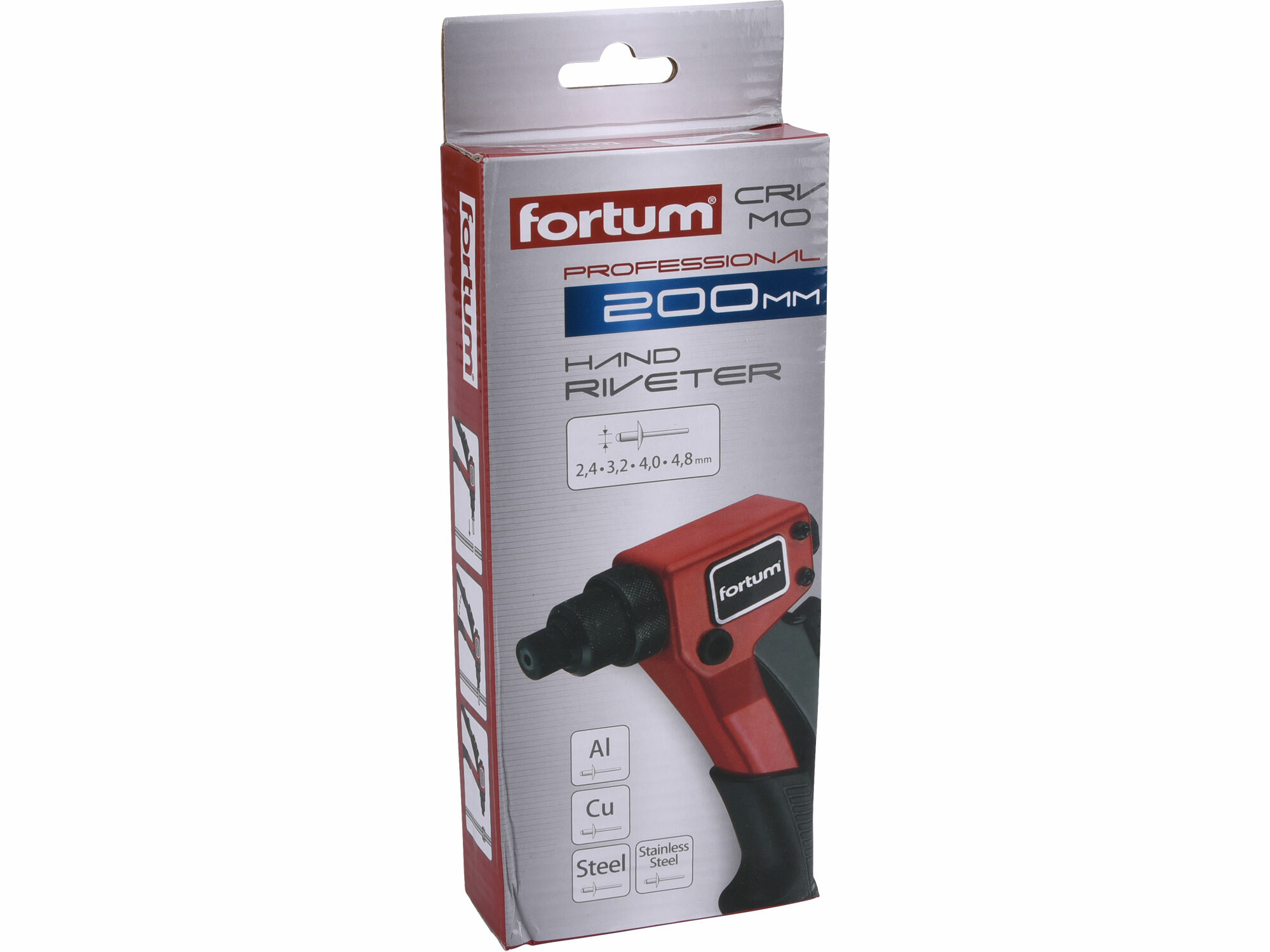 FORTUM 4770600 Kliešte nitovacie, 200mm, Ø2,4-4,8mm