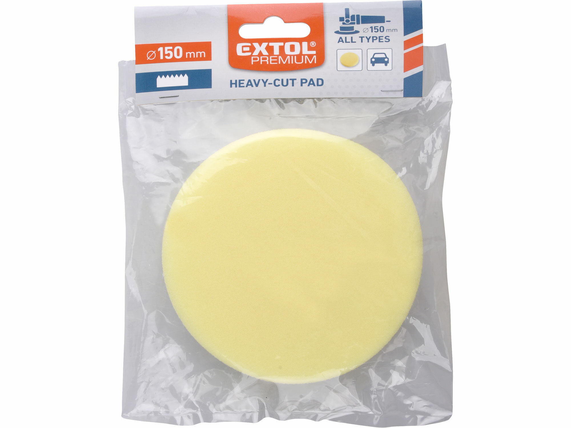 EXTOL PREMIUM 8803548 Kotúč leštiaci penový so suchým zipsom, T80, Ø150mm