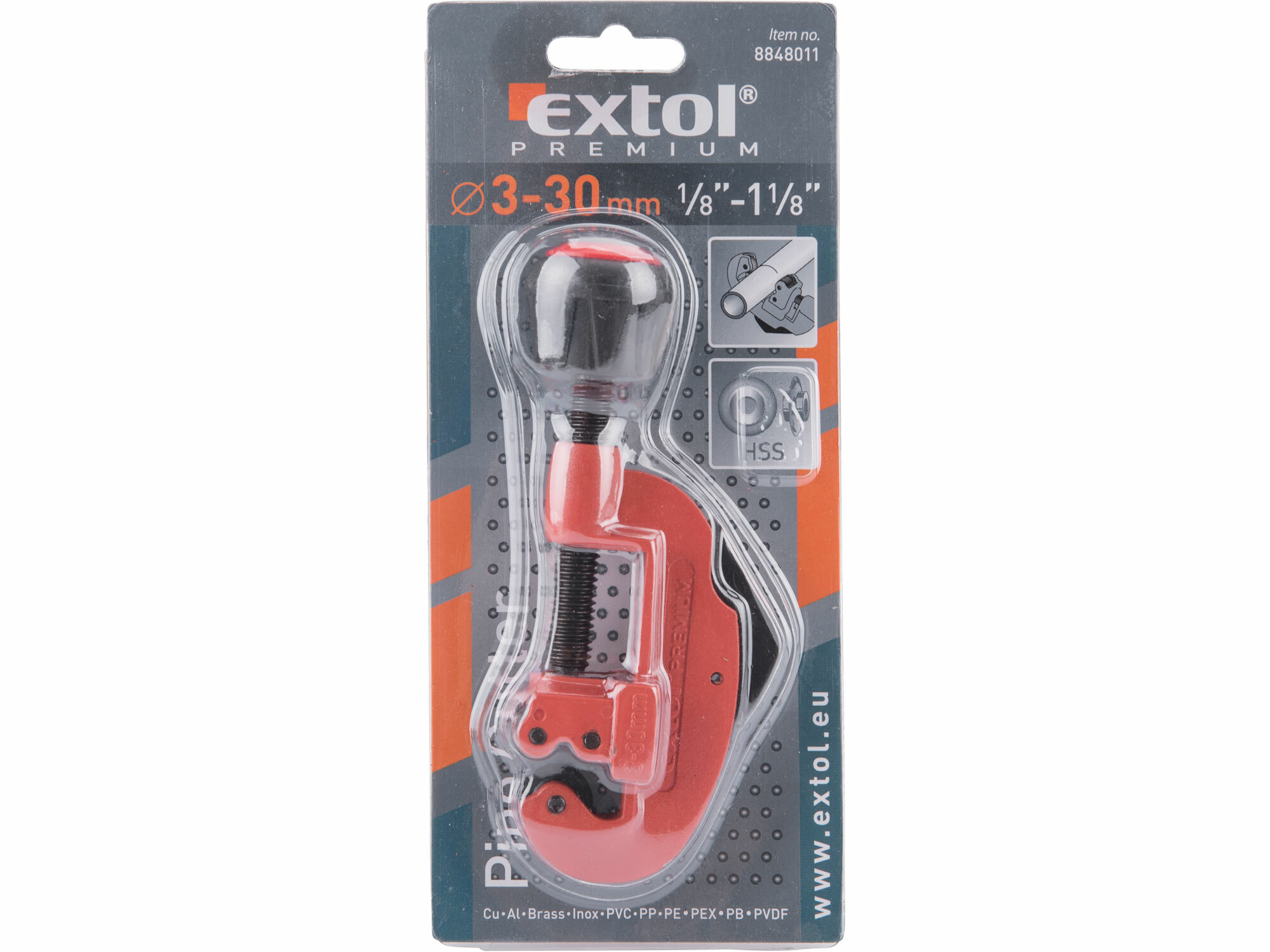 EXTOL PREMIUM 8848011 Rezač rúrok Ø3-30mm s odhrotovačom